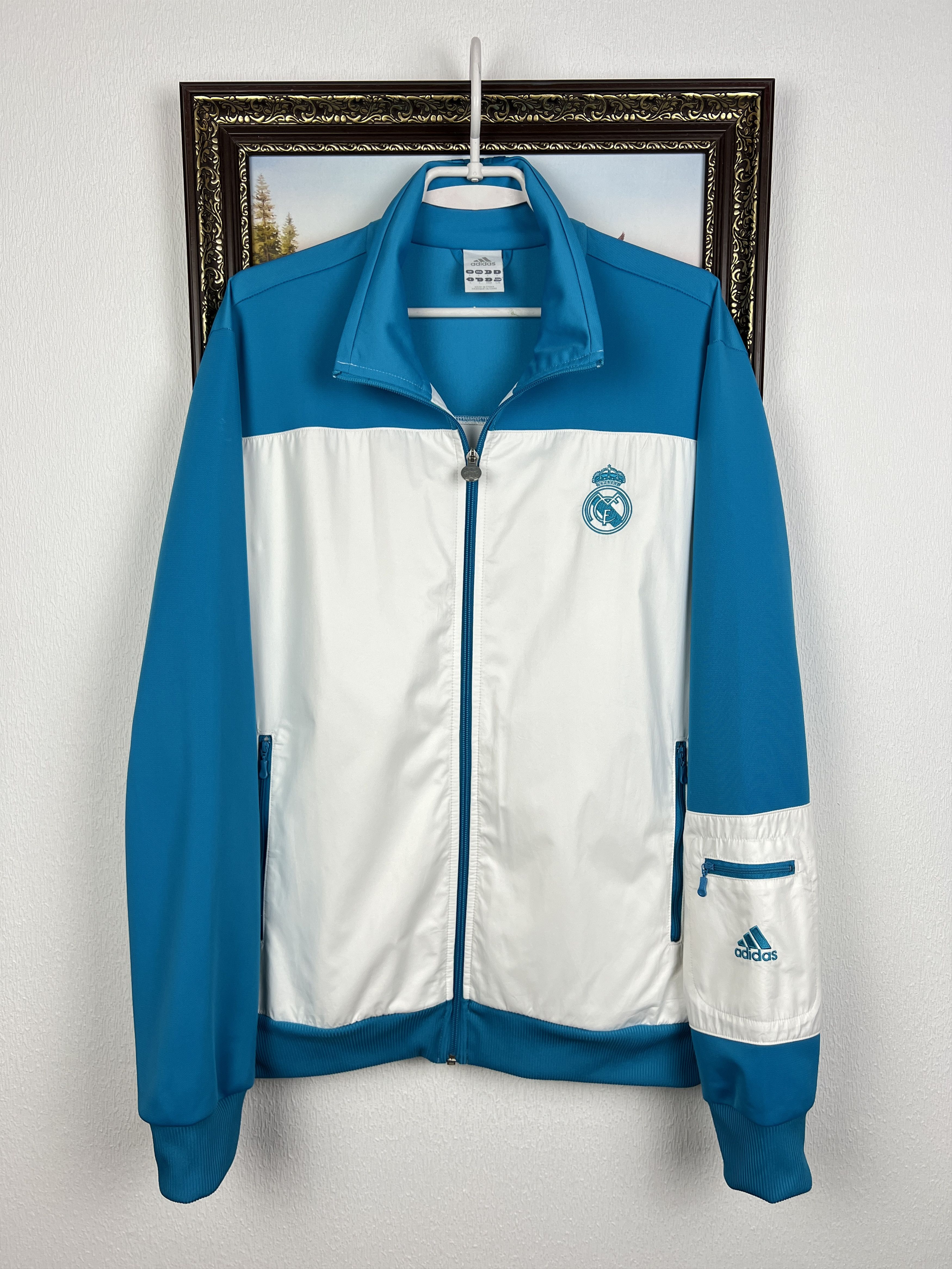 Adidas Vintage Adidas Real Madrid Football Jacket Soccer Track Top Size US L / EU 52-54 / 3 - 1 Thumbnail