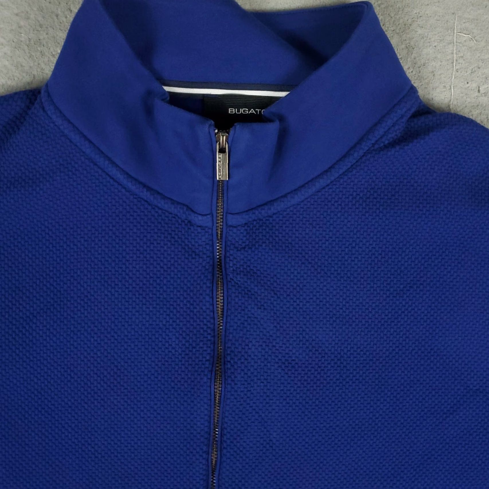 BUGATCHI BUGATCHI Full Zip Sweater Mens XL Blue Knit Sweatshirt Jacket Size US XL / EU 56 / 4 - 2 Thumbnail