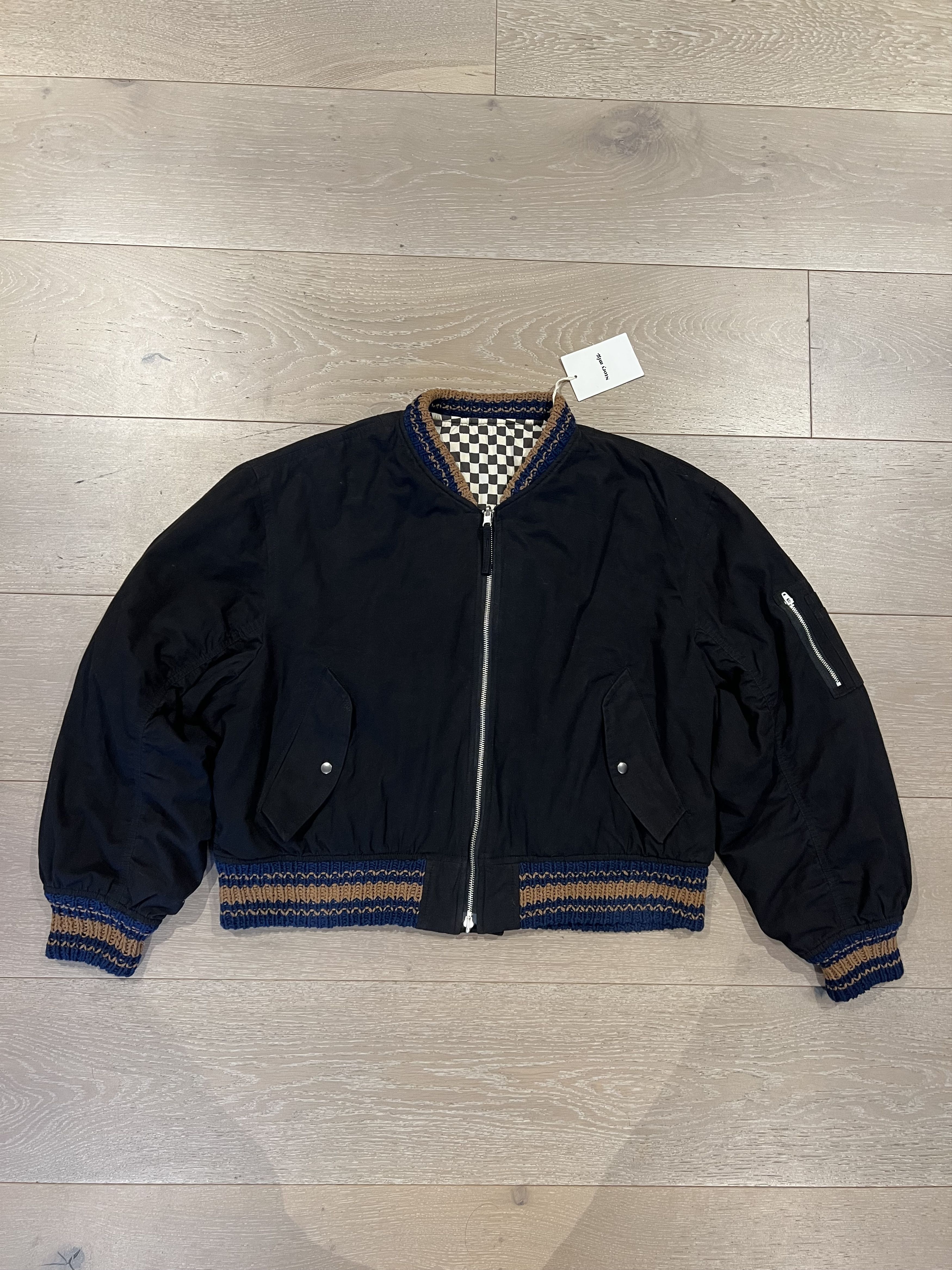 Story Mfg. 💚 Story Mfg. Handmade Seed Bomber Black Wonky-Wear Large Size US L / EU 52-54 / 3 - 9 Thumbnail
