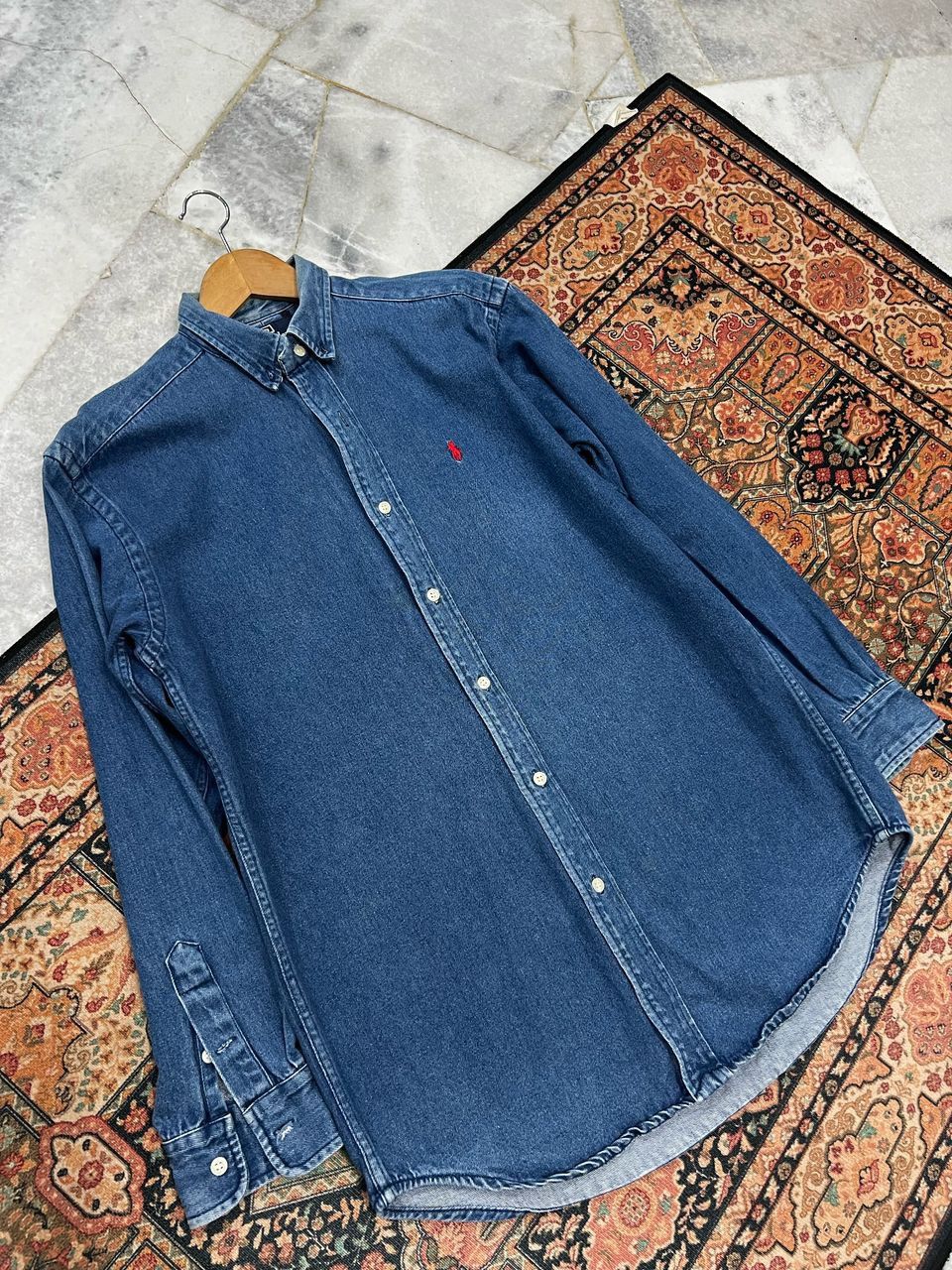 Polo Ralph Lauren Vintage 90’s Polo Ralph Lauren Denim Shirt Size US L / EU 52-54 / 3 - 5 Thumbnail