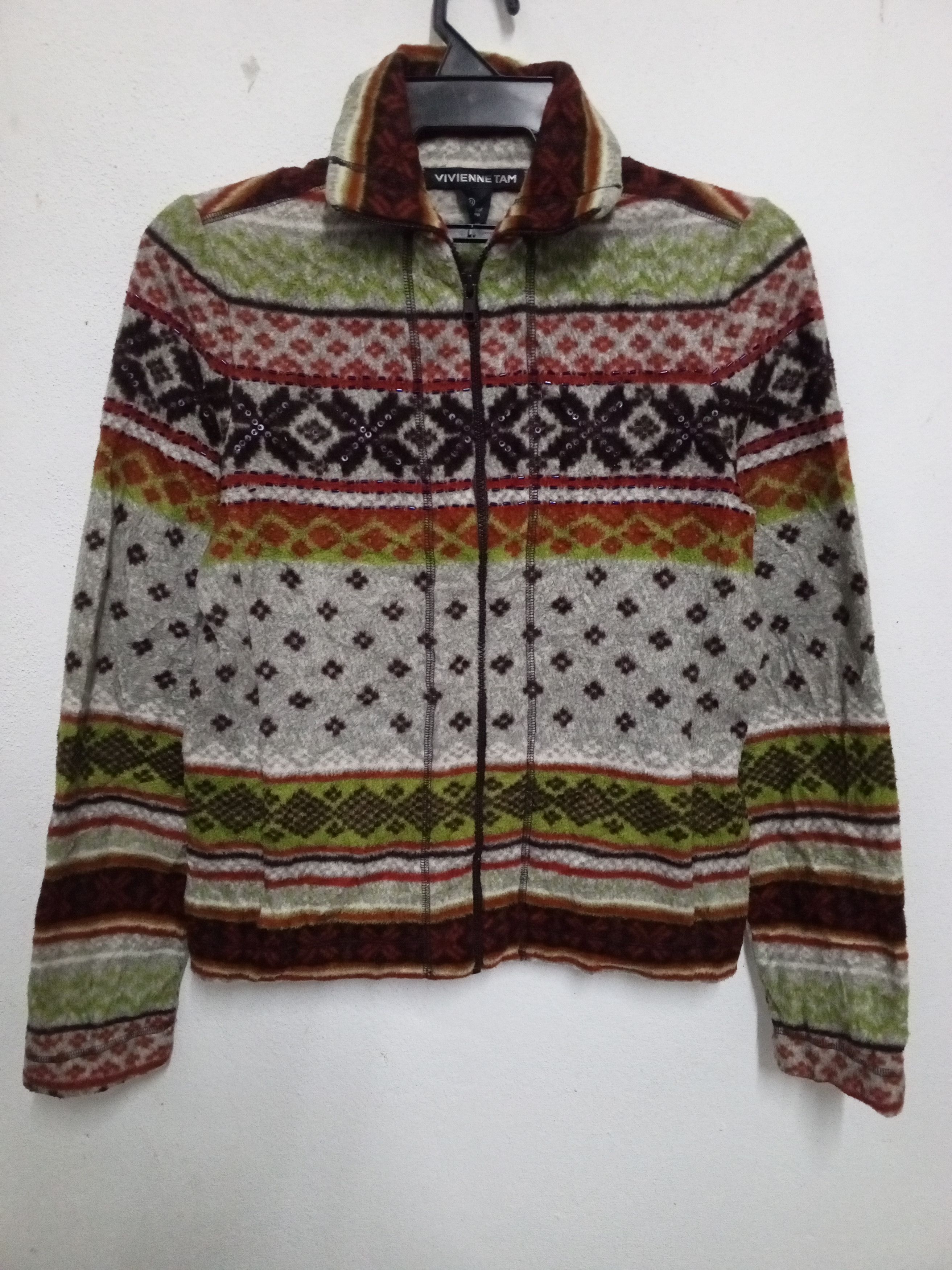 Vivienne Tam 🔥RARE ITEM🔥VIVIENNE TAM FLEECE JACKET MULTICOLOR Size S / US 4 / IT 40 - 1 Thumbnail