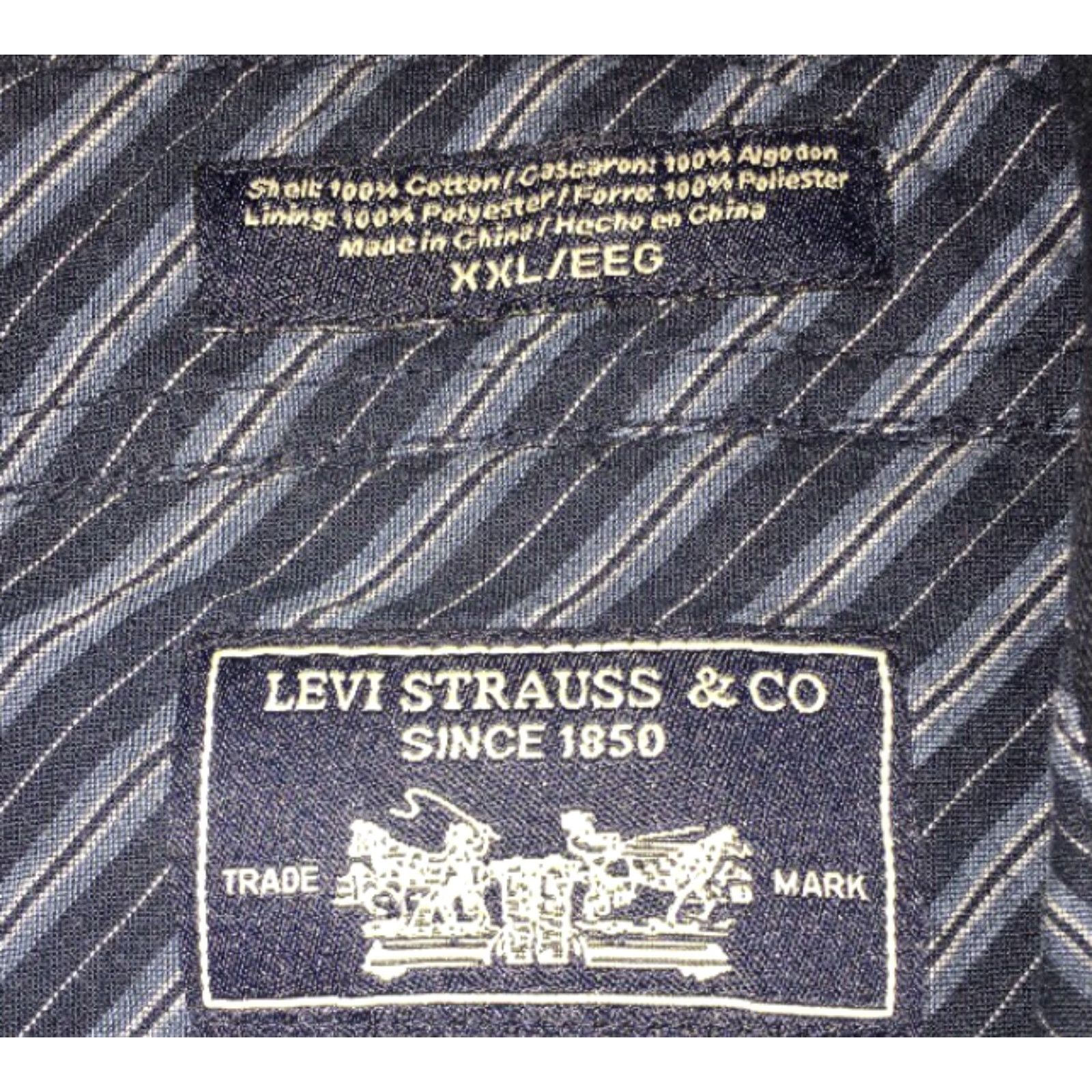Vintage VINTAGE Levi’s Jacket Shirt Navy Lined Button Front Size XXL Men Blue 2XL Size US XXL / EU 58 / 5 - 5 Thumbnail