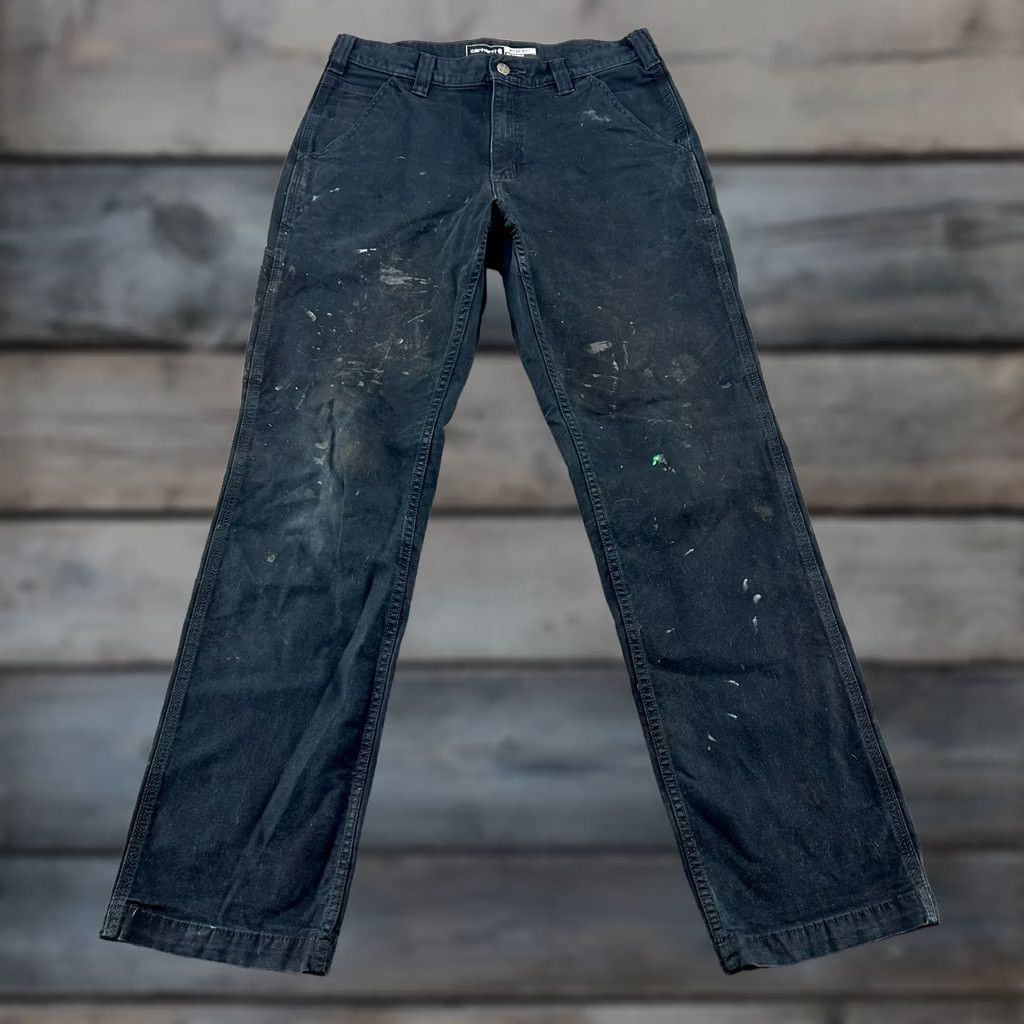 Carhartt Carhartt Pants Mens 32x34 Black Straight Leg Relaxed Fit Canvas Logo Workwear Casual 5-Pocket Carhartt Size US 32 / EU 48 - 1 Thumbnail