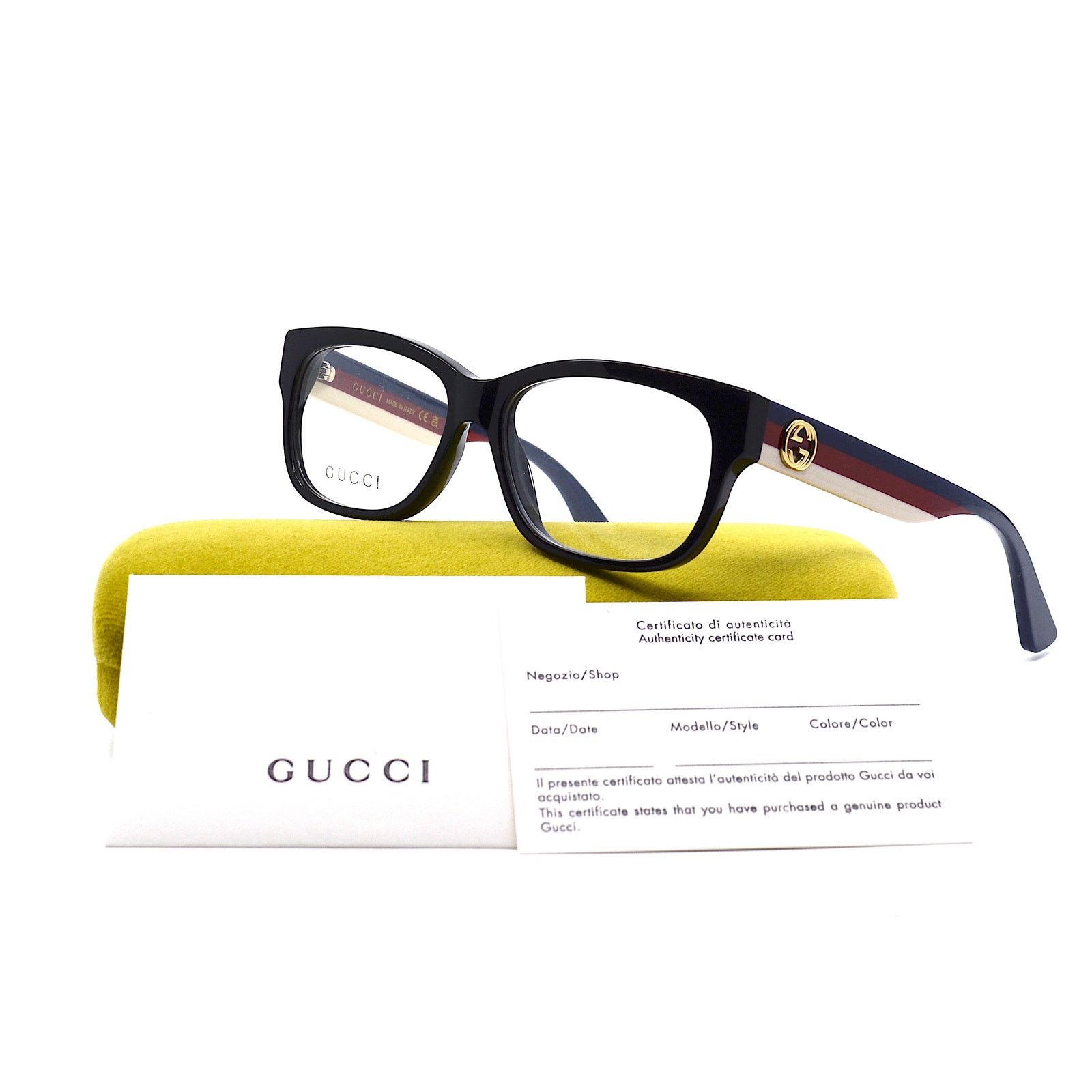 Gucci NEW GUCCI GG0278O 001 BLACK MULTICOLOR EYEGLASSES FRAME Size ONE SIZE - 10 Thumbnail