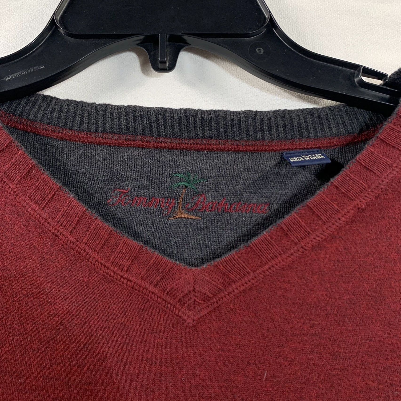 Tommy Bahama Tommy Bahama Sweater Mens Adult Large Pullover Crew Neck Long Sleeve Lightweight Silk Blend Red Maroon Casual Logo Size US L / EU 52-54 / 3 - 3 Thumbnail