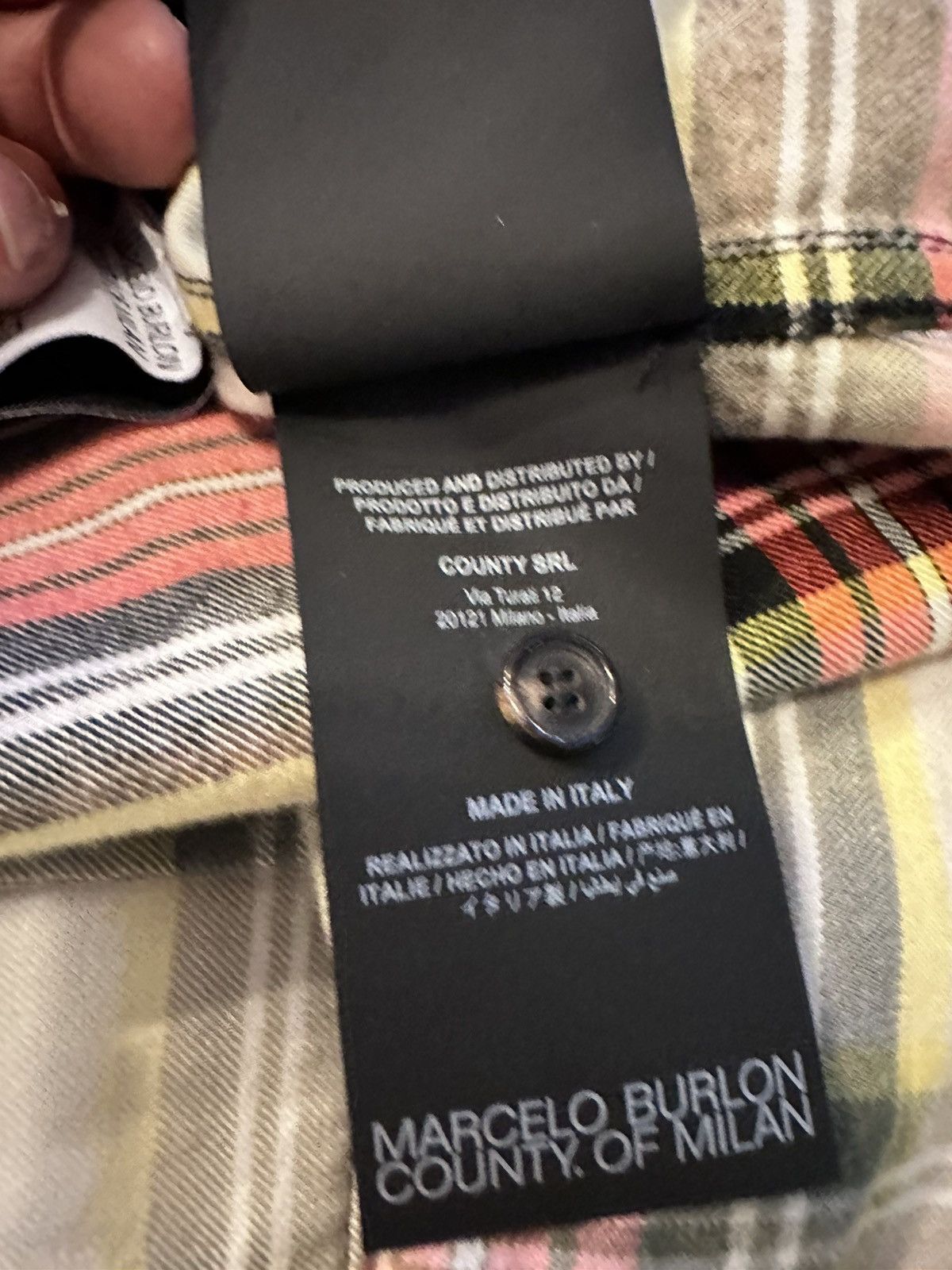 Marcelo Burlon Marcelo Burlon County of Milan Checkered Pocket Shirt Size US L / EU 52-54 / 3 - 12 Thumbnail