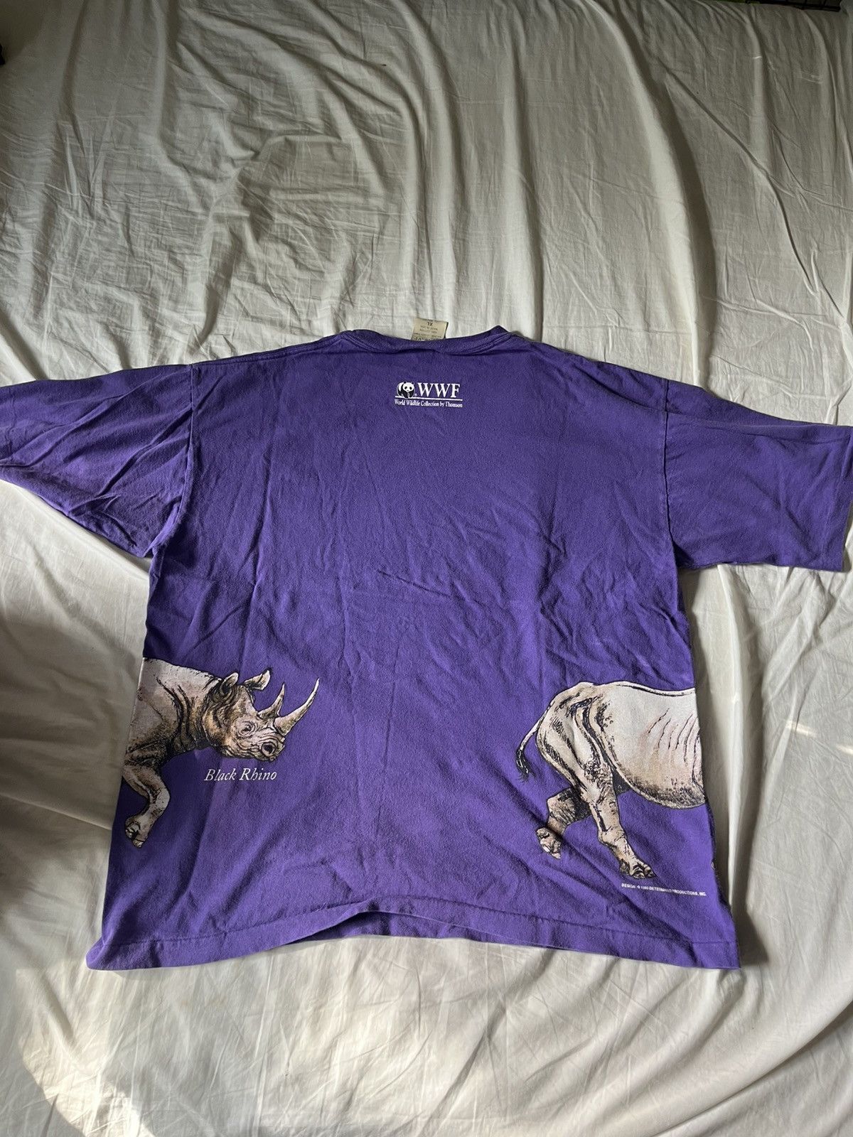 Other World Wildlife Foundation Black Rhino Vintage Tee Size US XL / EU 56 / 4 - 2 Thumbnail