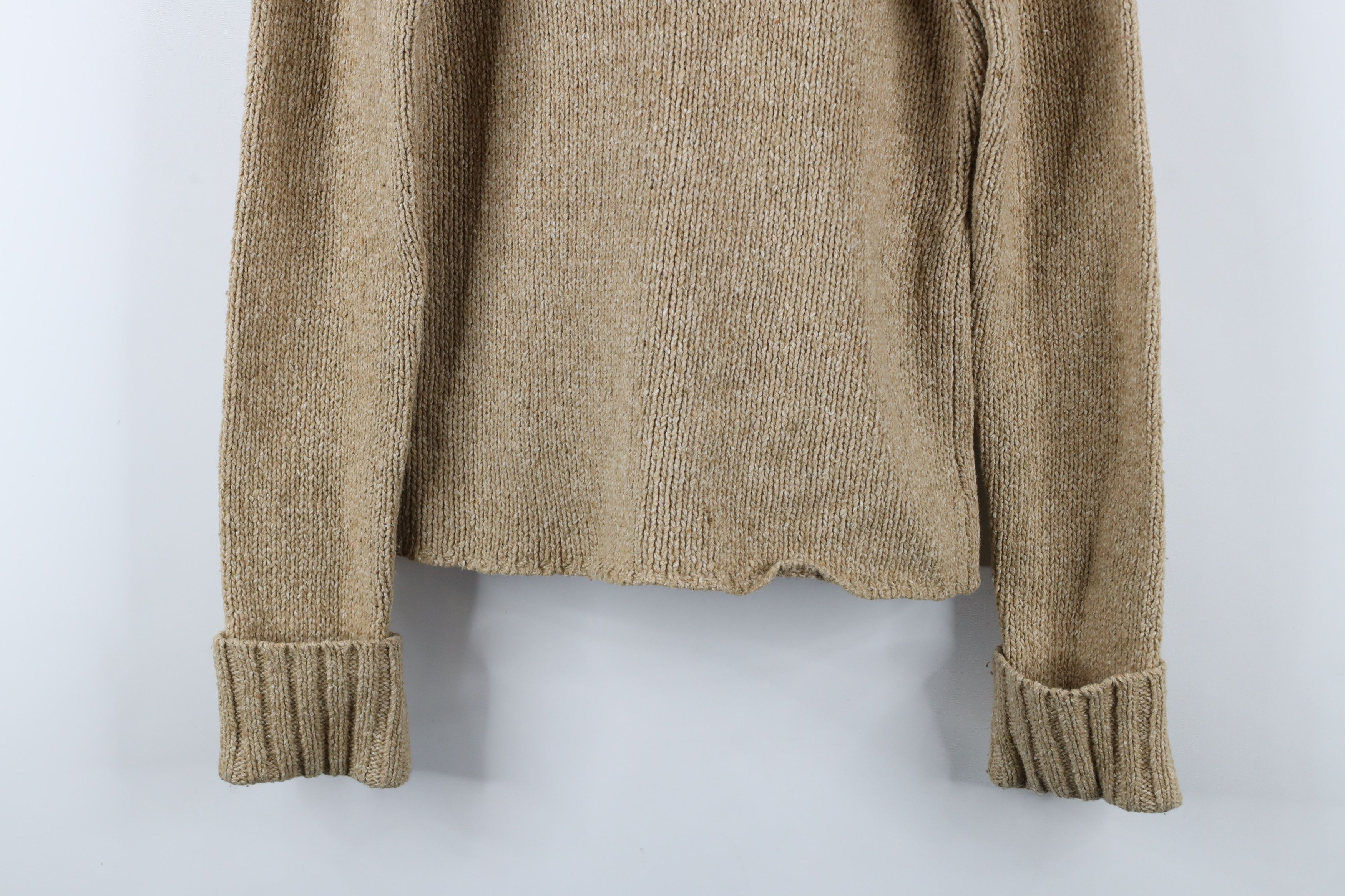 J.Crew × Vintage Vintage Y2K 90s J Crew Chunky Marled Knit Sweater Beige Size M / US 6-8 / IT 42-44 - 3 Thumbnail