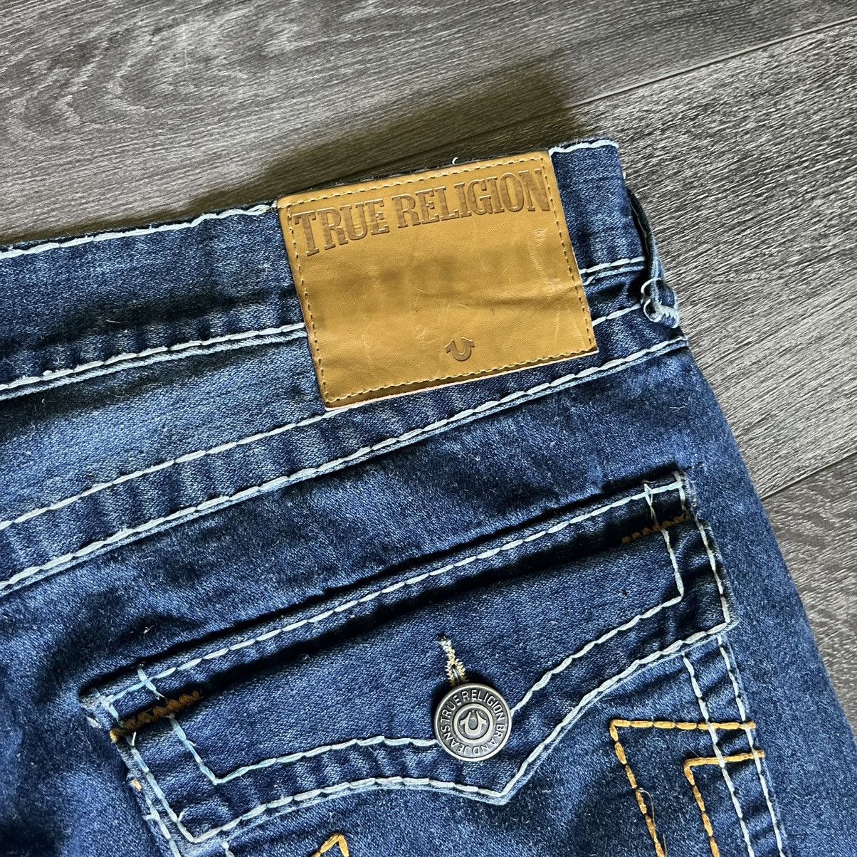 True Religion × Vintage Vintage 2000s True Religion Super T Ricky Denim Jeans 40x33 Size US 40 / EU 56 - 4 Thumbnail