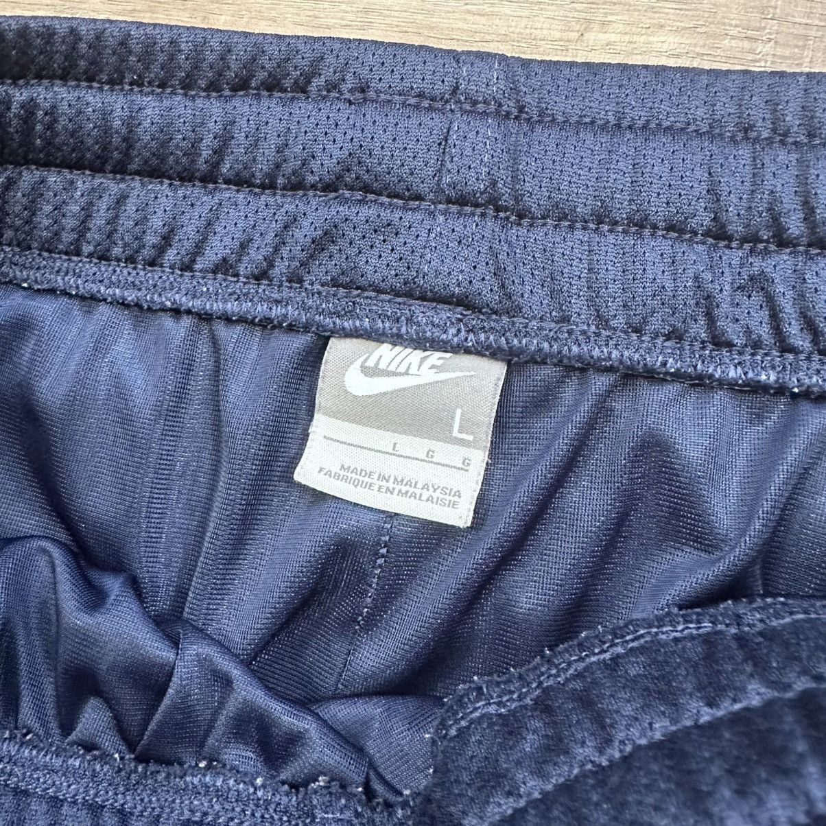 Nike Vintage 2000s Y2K Nike Navy Wide Leg Athletic Track Pants Size US 32 / EU 48 - 6 Thumbnail