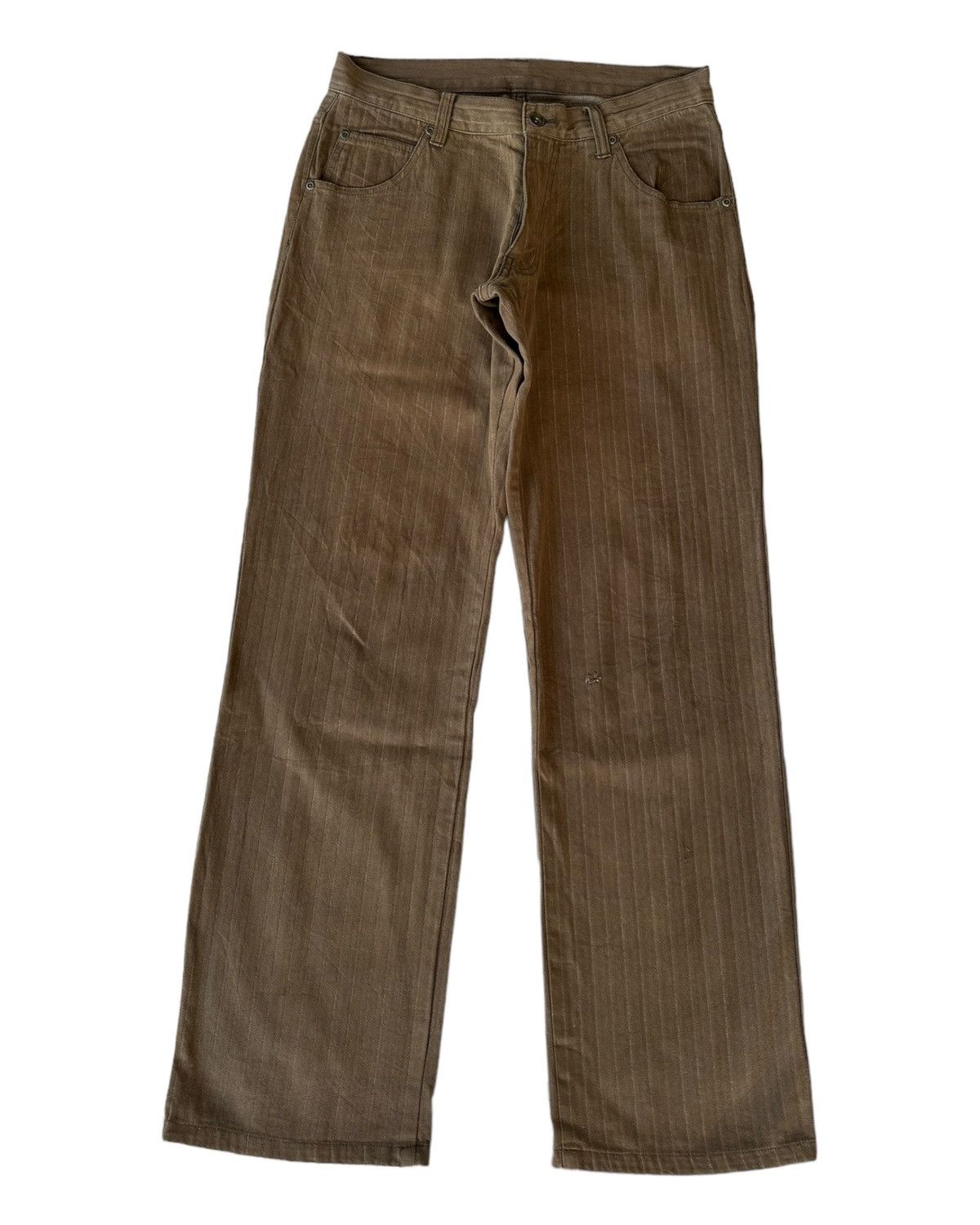 Hysteric Glamour SICK🔥MODERM STRIPE BROWN PANTS Size US 31 - 7 Thumbnail