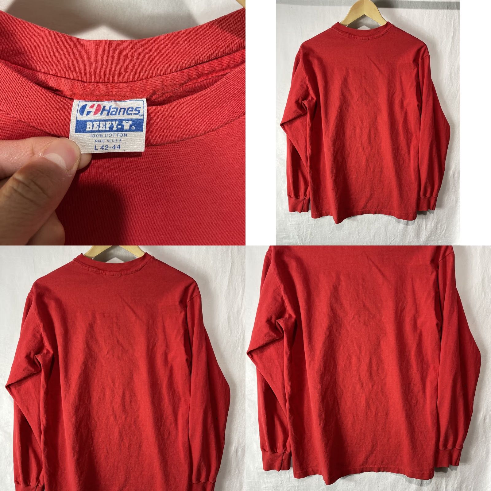Hanes VINTAGE Hanes The Sty’s The Limit T-Shirt Mens Long Sleeve L Red USA Logo 80s Classic Size US L / EU 52-54 / 3 - 8 Thumbnail