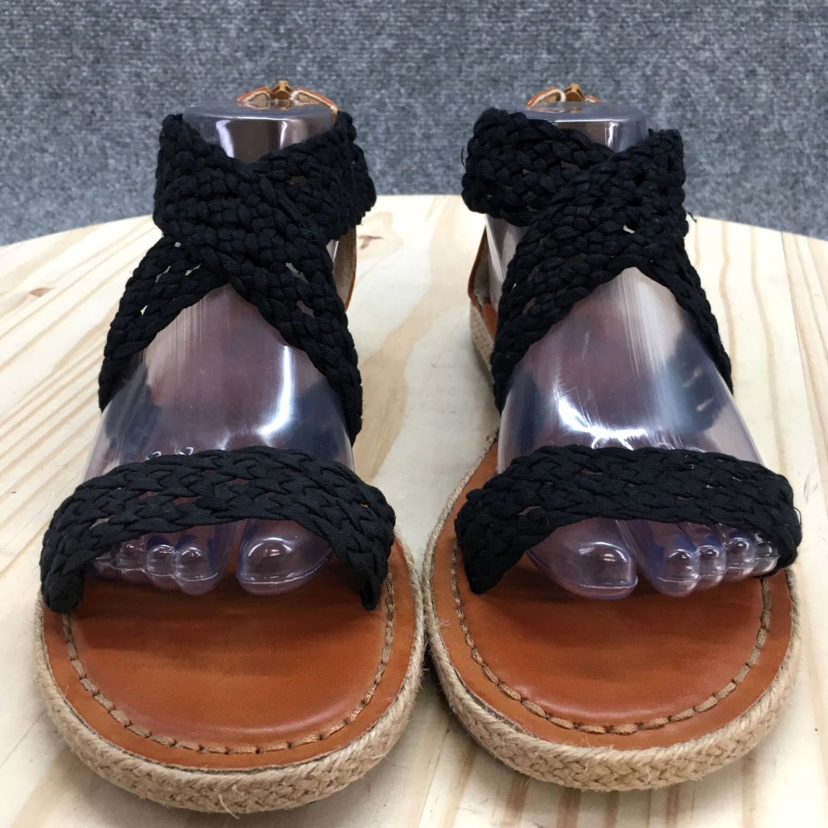 American Eagle Outfitters American Eagle Outfitters Sandals Womens 9 Strappy Flats Black Fabric Comfort Shoes Size US 9 / IT 39 - 7 Thumbnail