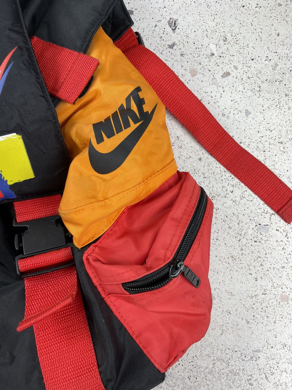 Nike Vintage Nike Old School Backpack Big Logo Size ONE SIZE - 5 Thumbnail