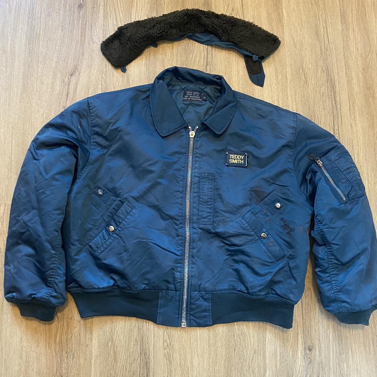 Other Teddy Smith navy bomber jacket with fur collar Miliatry Size US XL / EU 56 / 4 - 1 Thumbnail