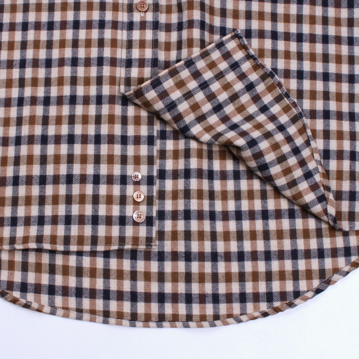 Aquascutum × Vintage Aquascutum Vintage Wool Plaid Long Sleeve Button Shirt Size US L / EU 52-54 / 3 - 6 Thumbnail