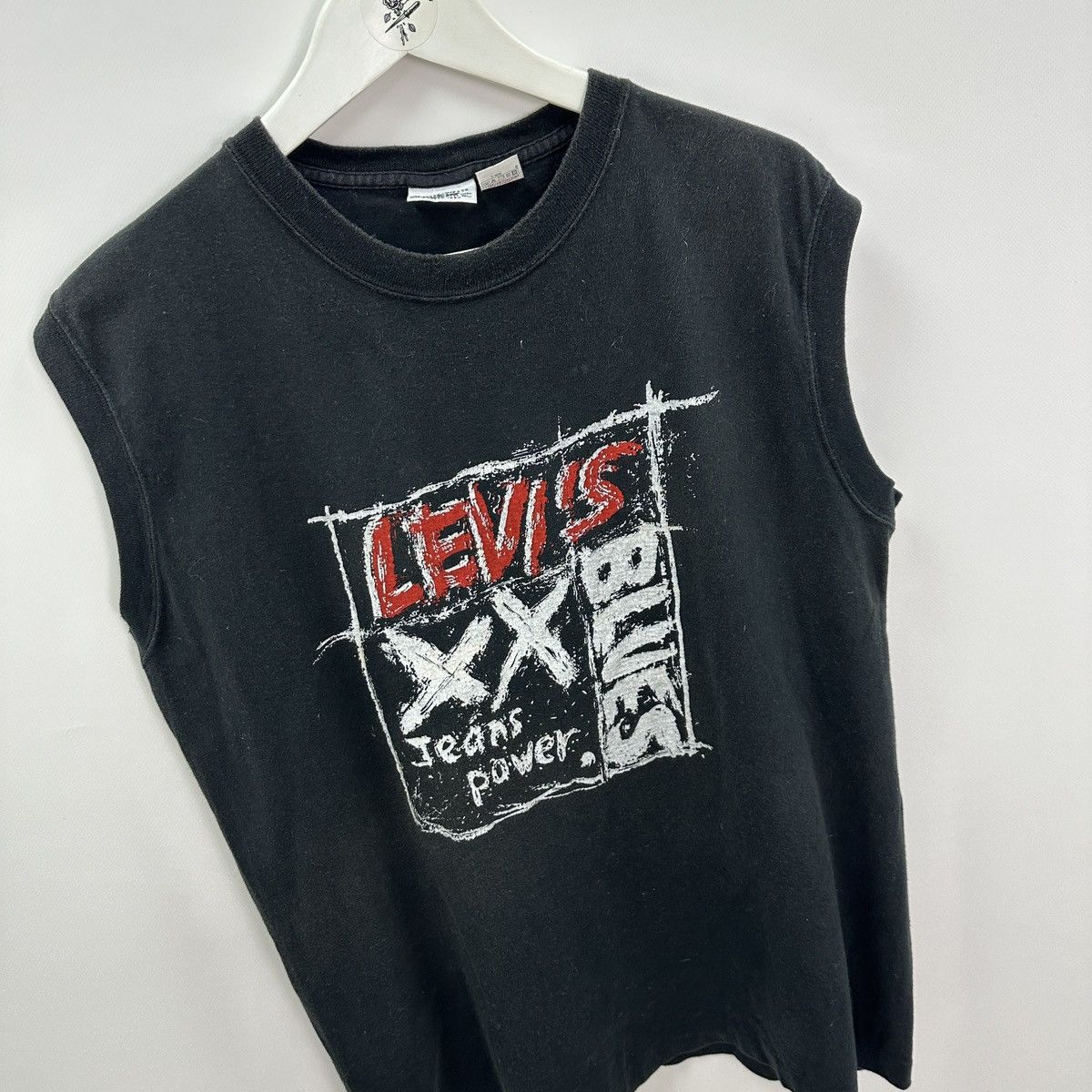 Levi's Vintage 90s Levis washed tank top XX Jeans Power Blues y2k Size US L / EU 52-54 / 3 - 5 Thumbnail