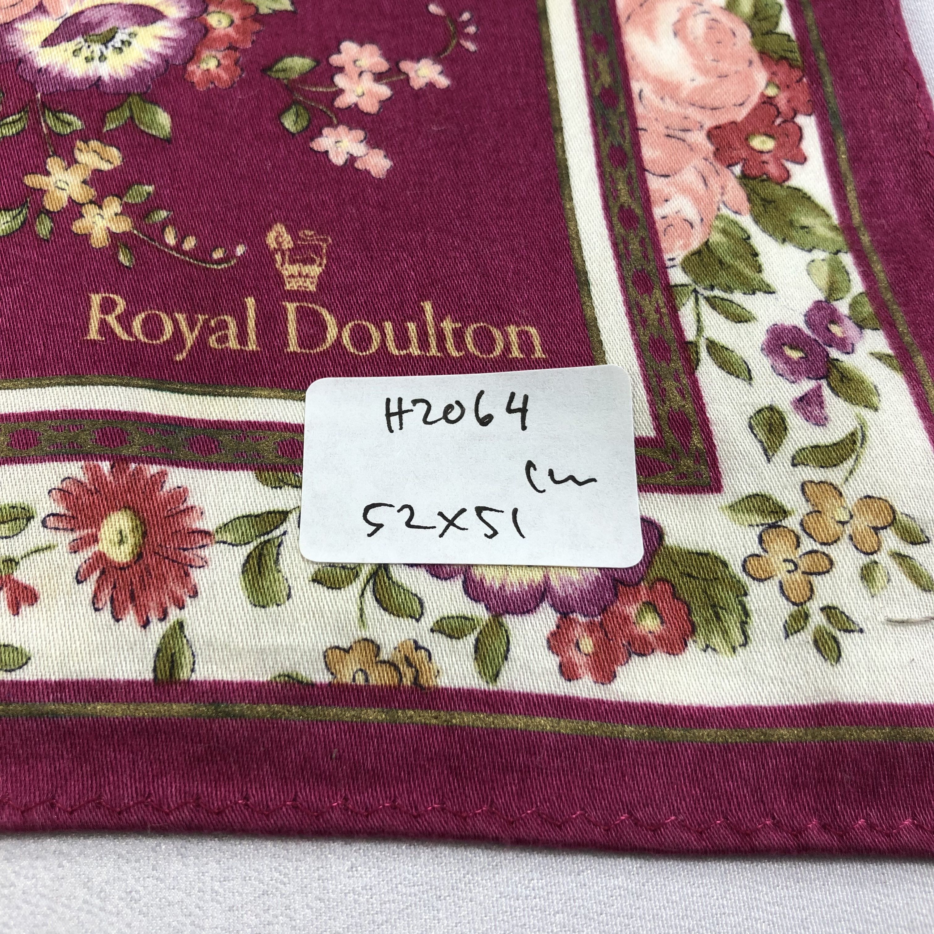 Vintage Royal Doulton Floral Handkerchief Neckerchief Bandana H2064 Size ONE SIZE - 5 Thumbnail