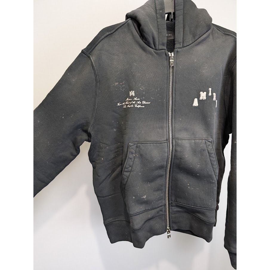 Amiri o1rshd1 Vintage Collegiate Zip Hoodie in Black Size US M / EU 48-50 / 2 - 7 Thumbnail