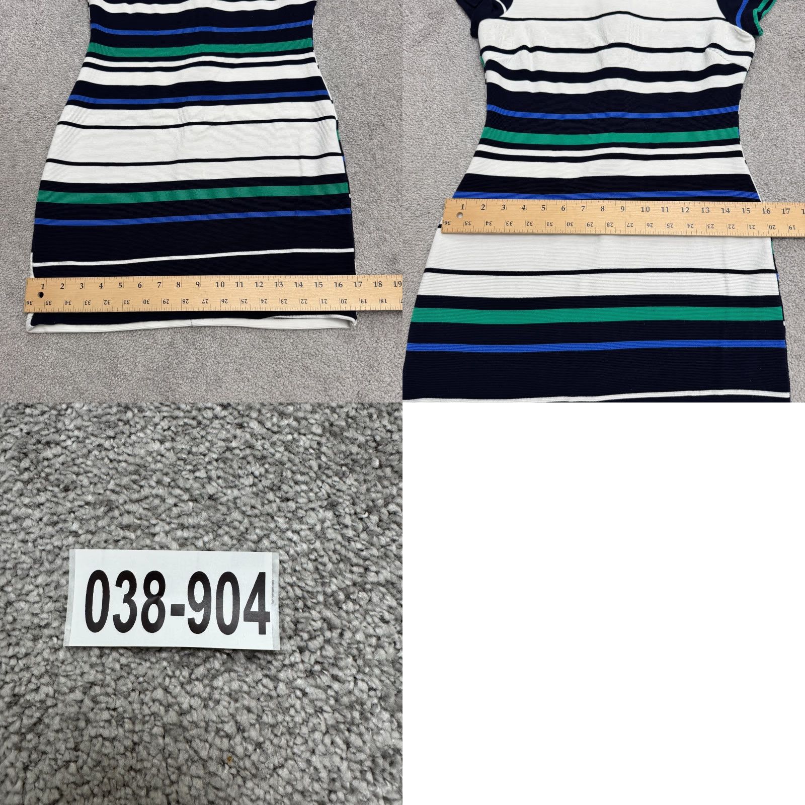 Lulus Lulus Ribbed Knit Bodycon Dress Womens Medium Multicolor Striped Zipper Dress Length Knee Casual Workwear Size M / US 6-8 / IT 42-44 - 9 Thumbnail