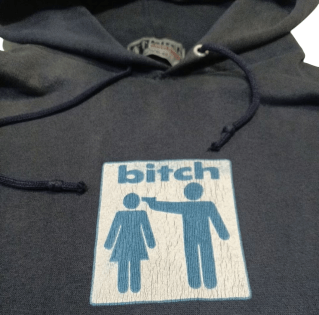 Girl Skateboards Vintage 90s Hoodie BITCH SKATEBOARDS Big Logo Size US M / EU 48-50 / 2 - 2 Thumbnail