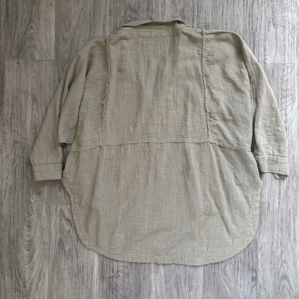 Free People We the Free Button Down Oversized Tunic Olive Green Small Size S / US 4 / IT 40 - 5 Thumbnail