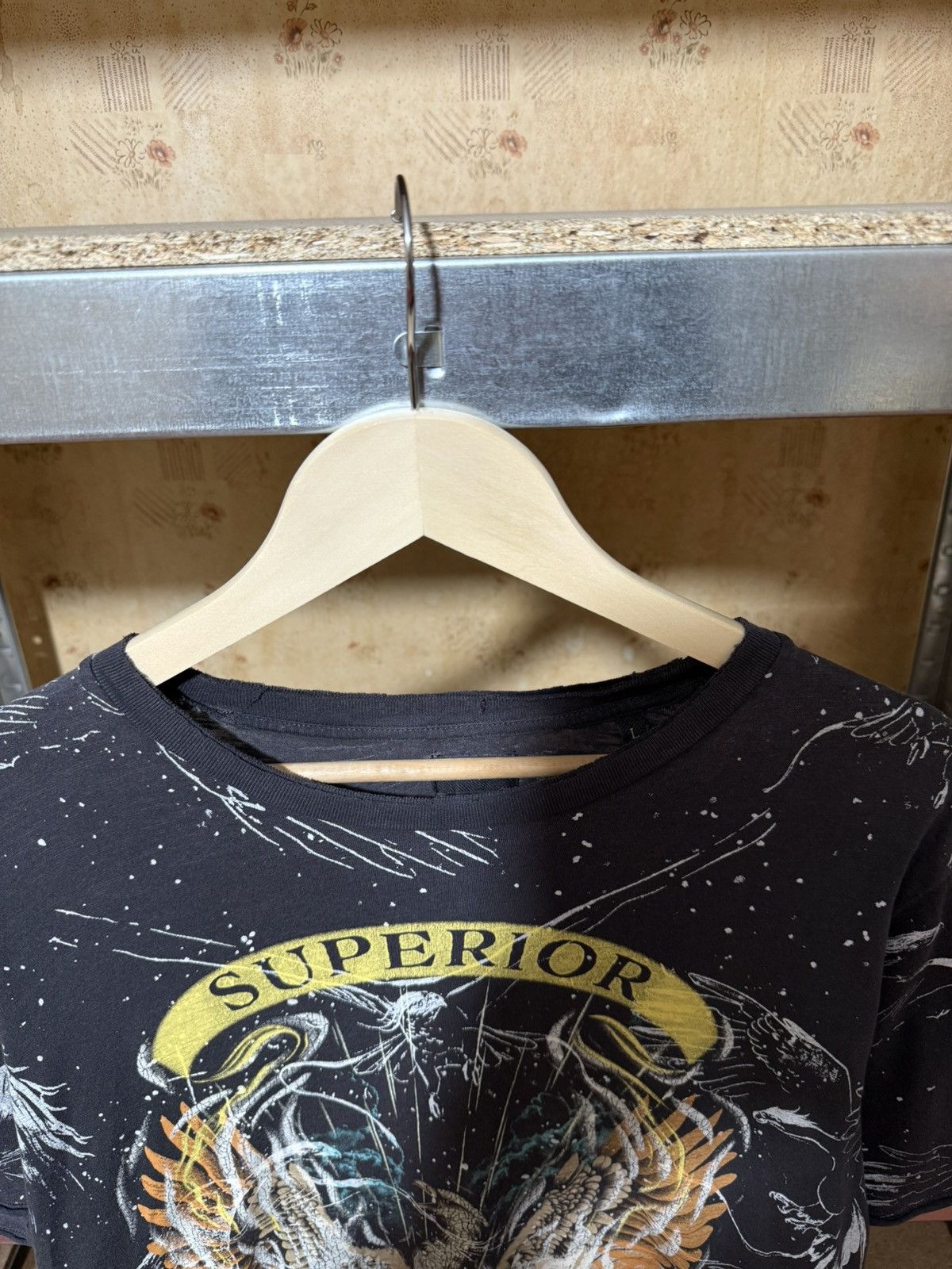 Diesel × Japanese Brand Vintage 90s Diesel Superior Distressed Thrashed T-Shirt Y2K Size US XL / EU 56 / 4 - 5 Thumbnail