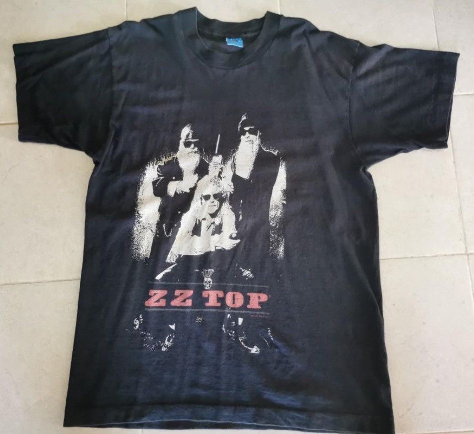 Band Tees × Vintage Vintage 80s Band ZZ Top USA Size US L / EU 52-54 / 3 - 1 Thumbnail