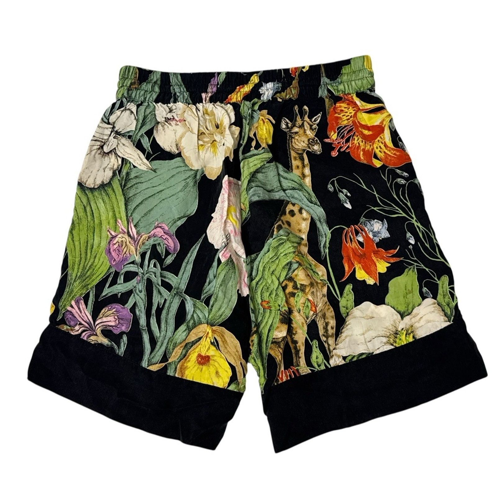 Other NILUU Monroe Alyx Bermuda Vegan Silk Shorts Giraffe Floral S Size 26" / US 2 / IT 38 - 6 Thumbnail