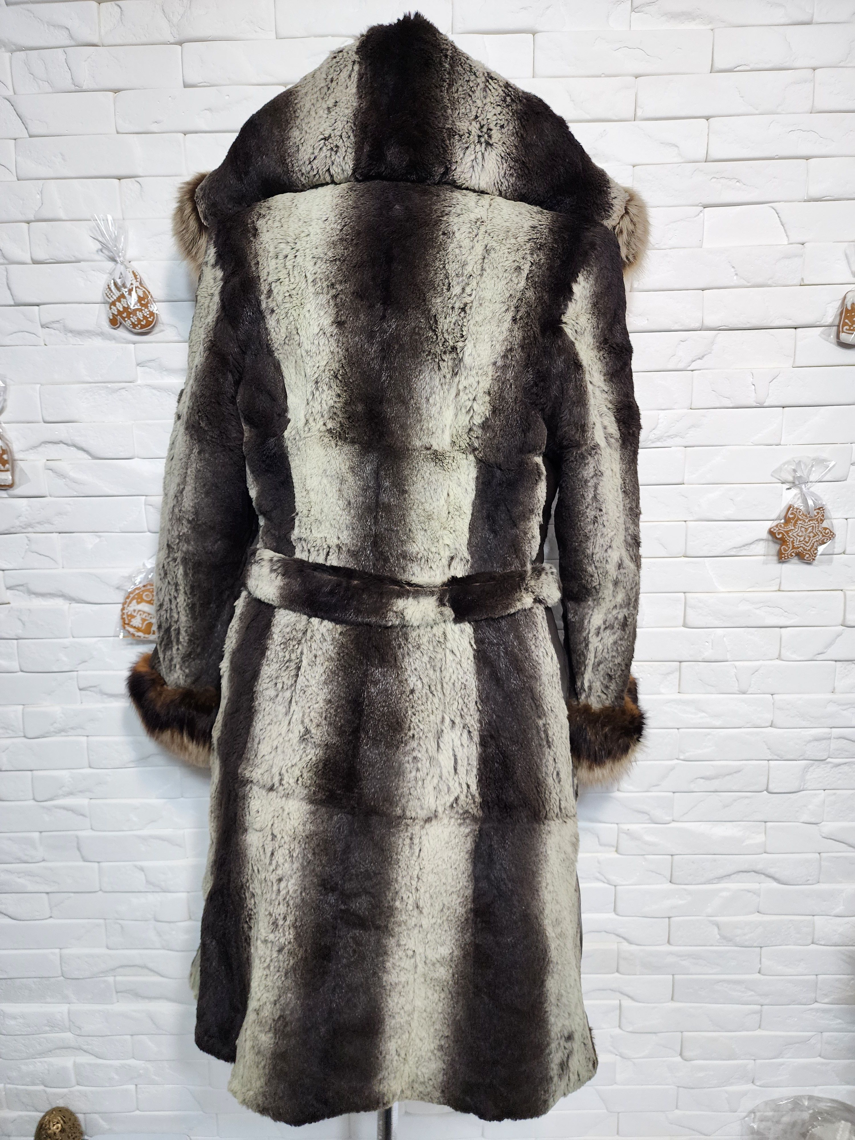 Furla Brown Fur Coat - Women's Vintage Hooded Coat Size M / US 6-8 / IT 42-44 - 4 Thumbnail