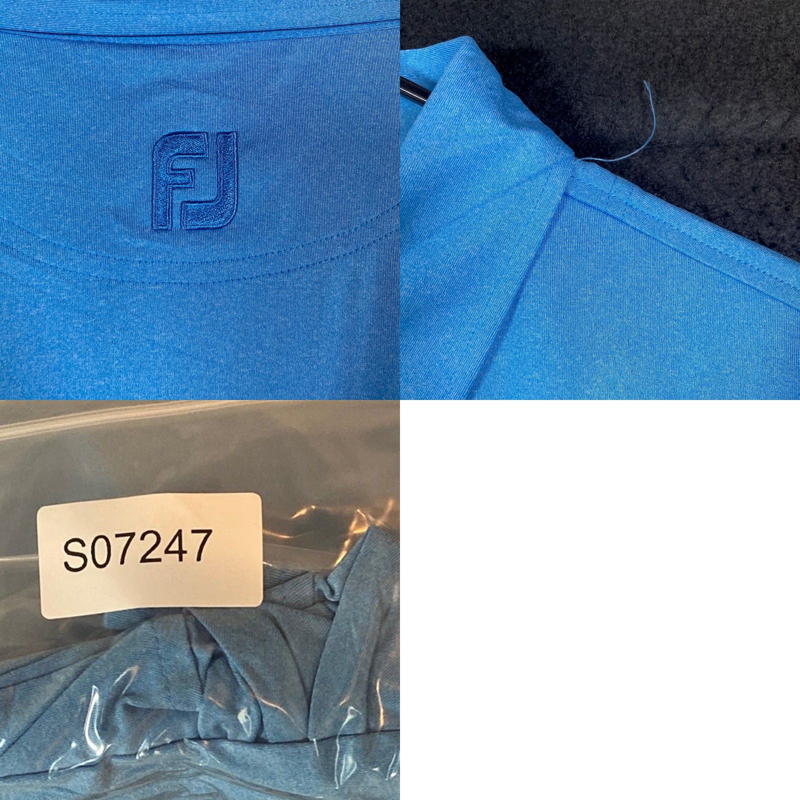 Footjoy FootJoy Mens Shirt Polo Blue Golf Athleisure Quick Dry Stretch Large Size US L / EU 52-54 / 3 - 9 Thumbnail
