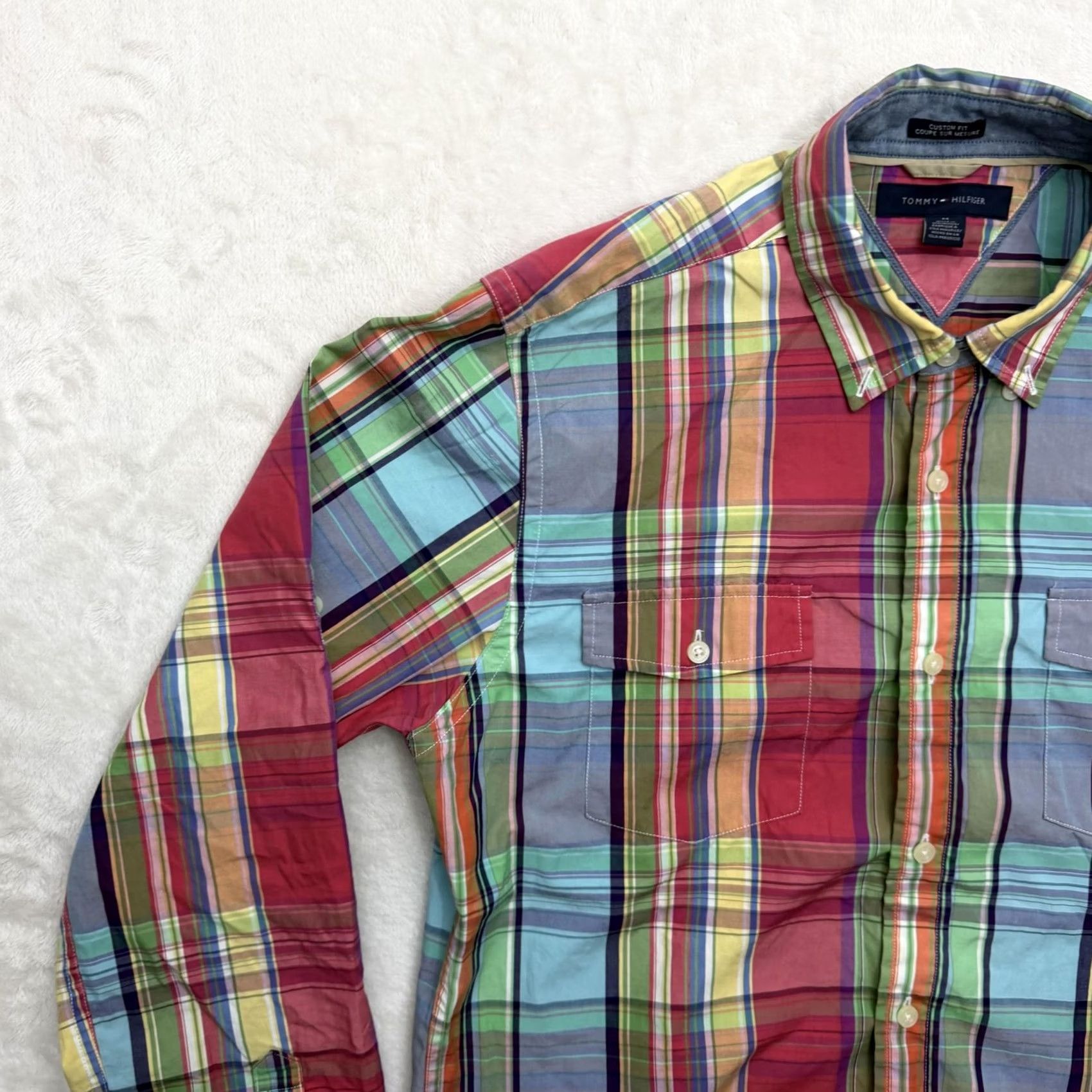 Tommy Hilfiger Tommy Hilfiger Shirt Mens Medium Plaid Button-Up Long Sleeve Slim Fit Casual Size US M / EU 48-50 / 2 - 5 Thumbnail