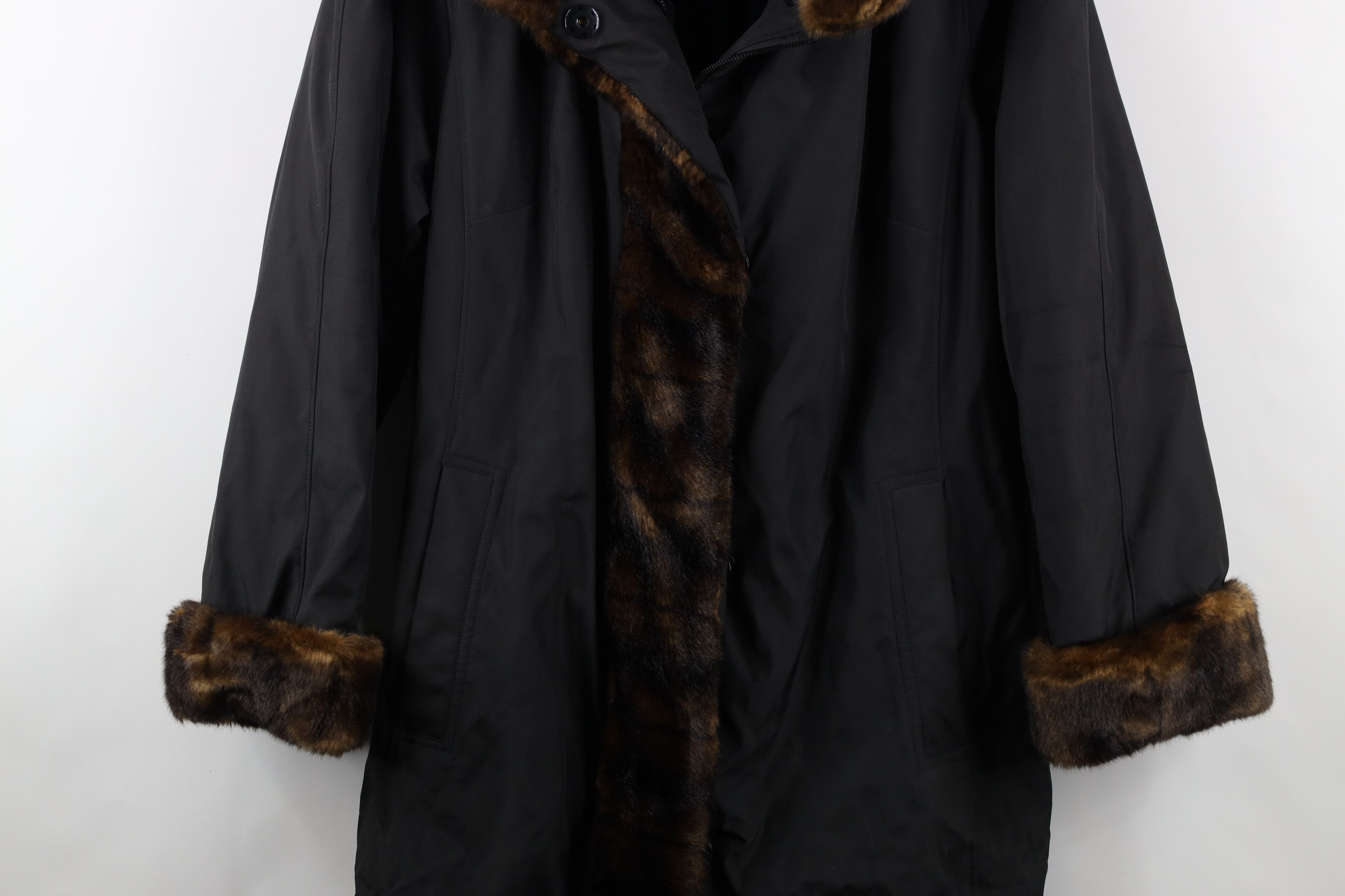 Vintage Vintage Y2K Babydoll Faux Fur Pennylane Jacket Coat Black Size XL / US 12-14 / IT 48-50 - 3 Thumbnail