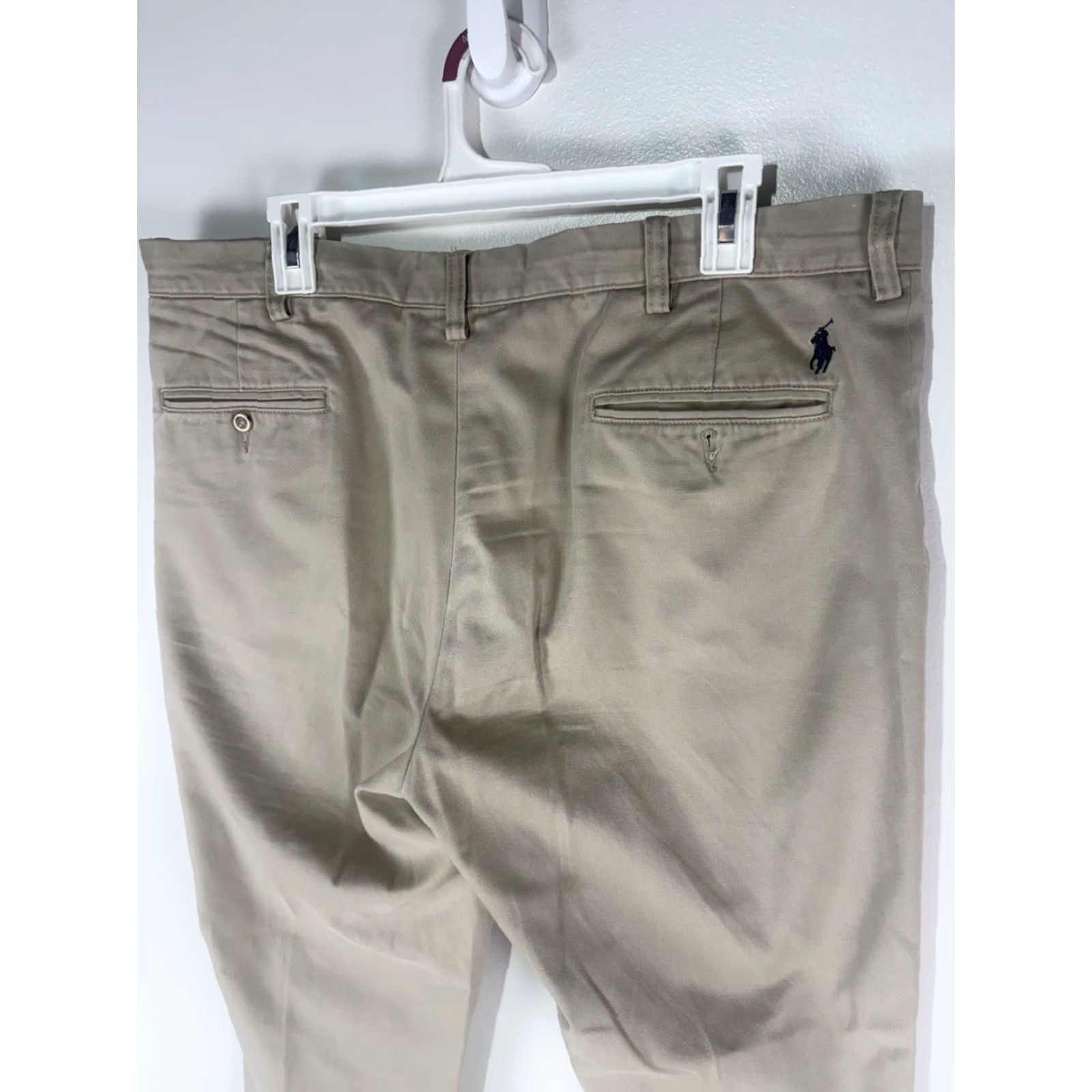 Polo Ralph Lauren VINTAGE Polo Ralph Lauren Pants Khaki Preston Men 38x30 Beige 100% Cotton Flat Front Straight Leg Mens Pants Size US M / EU 48-50 / 2 - 6 Thumbnail