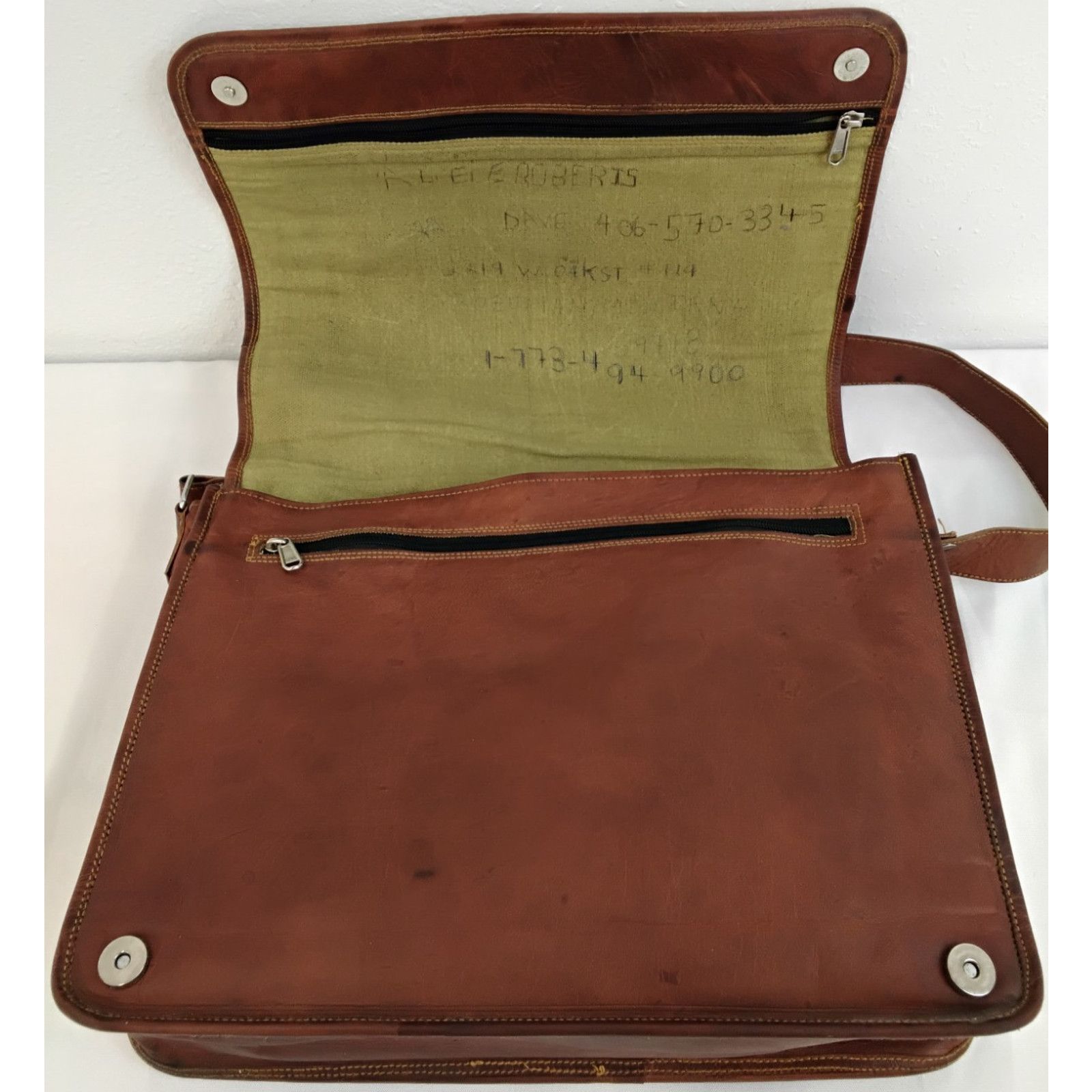 Carbon Carbon 2 Cobalt Messenger Bag Brown Full Grain Leather Size ONE SIZE - 9 Thumbnail