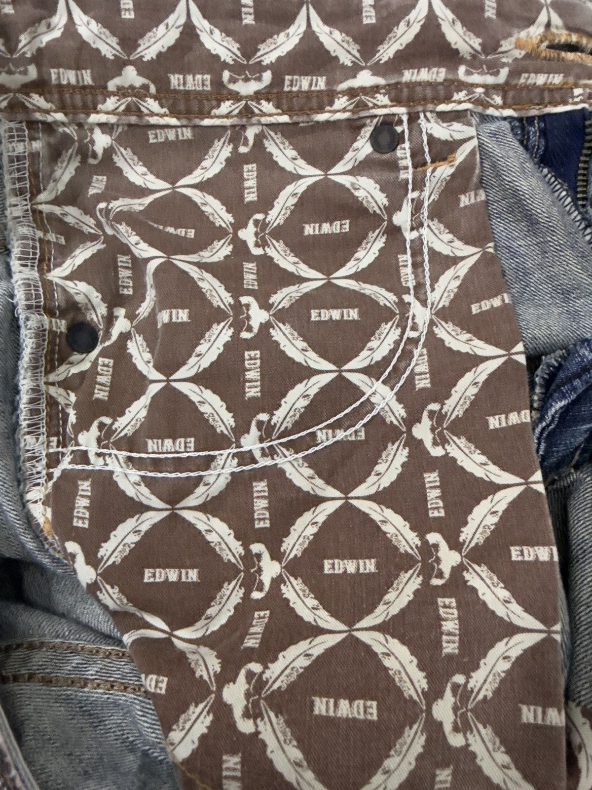 Edwin Edwin XV Native Style Flare Design Ripped Design Rare Size US 32 / EU 48 - 9 Thumbnail