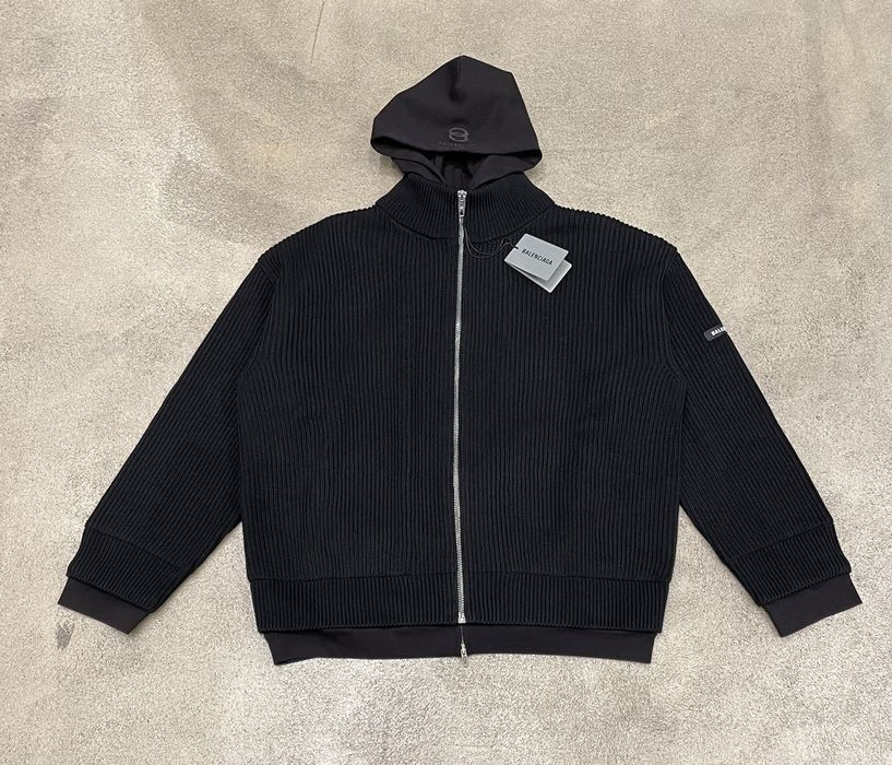 Balenciaga Balenciaga Unity Sports Layered Knitted Zip Up Hoodie