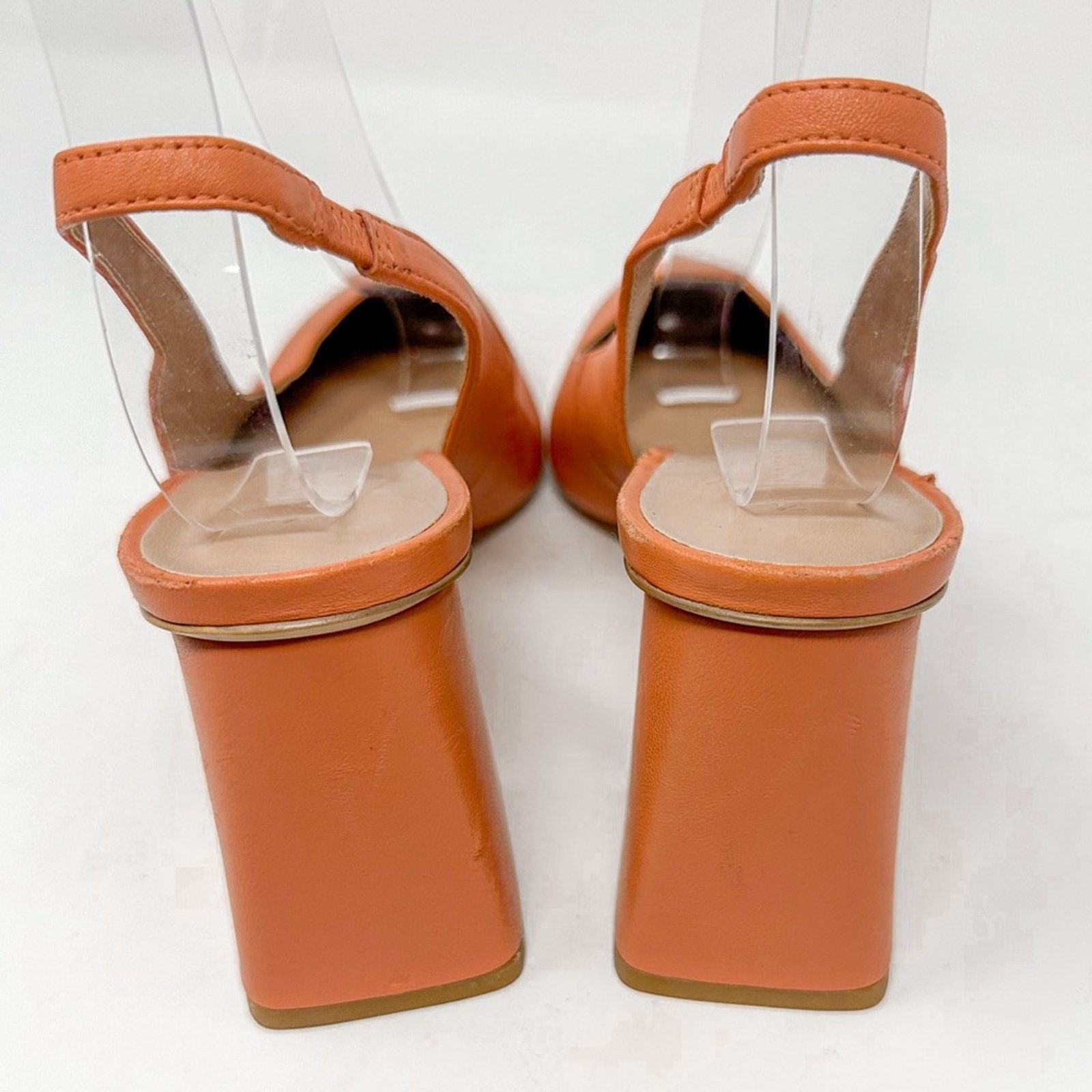Nordstrom Nordstrom Polina Coral Leather Slingback Heels, Size 5.5 Size US 5.5 / IT 35.5 - 9 Thumbnail