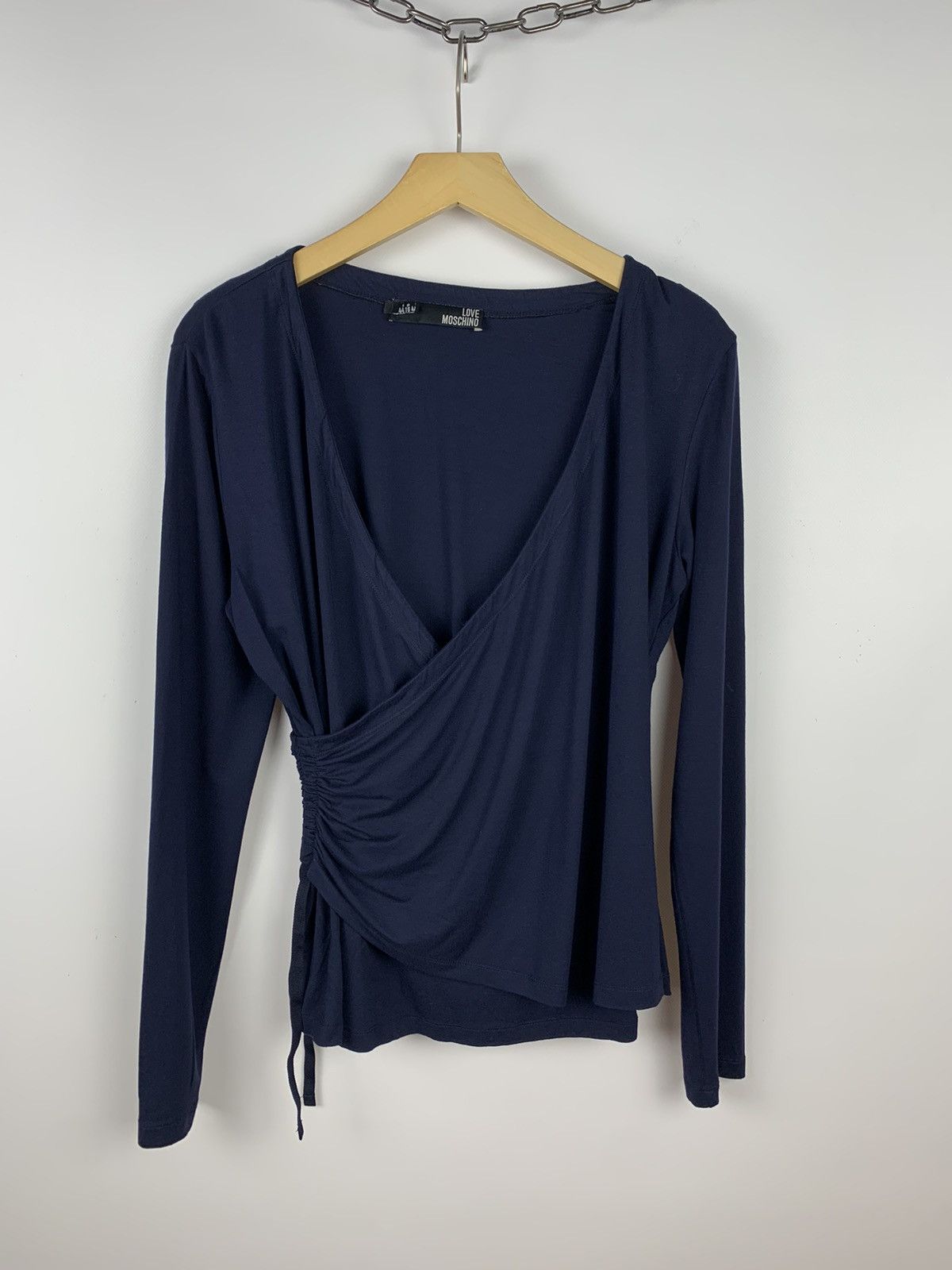 Love Moschino Love Moschino Blouse Top Long Sleeve Wrap Effect Size IT 48 Size XL / US 12-14 / IT 48-50 - 1 Thumbnail