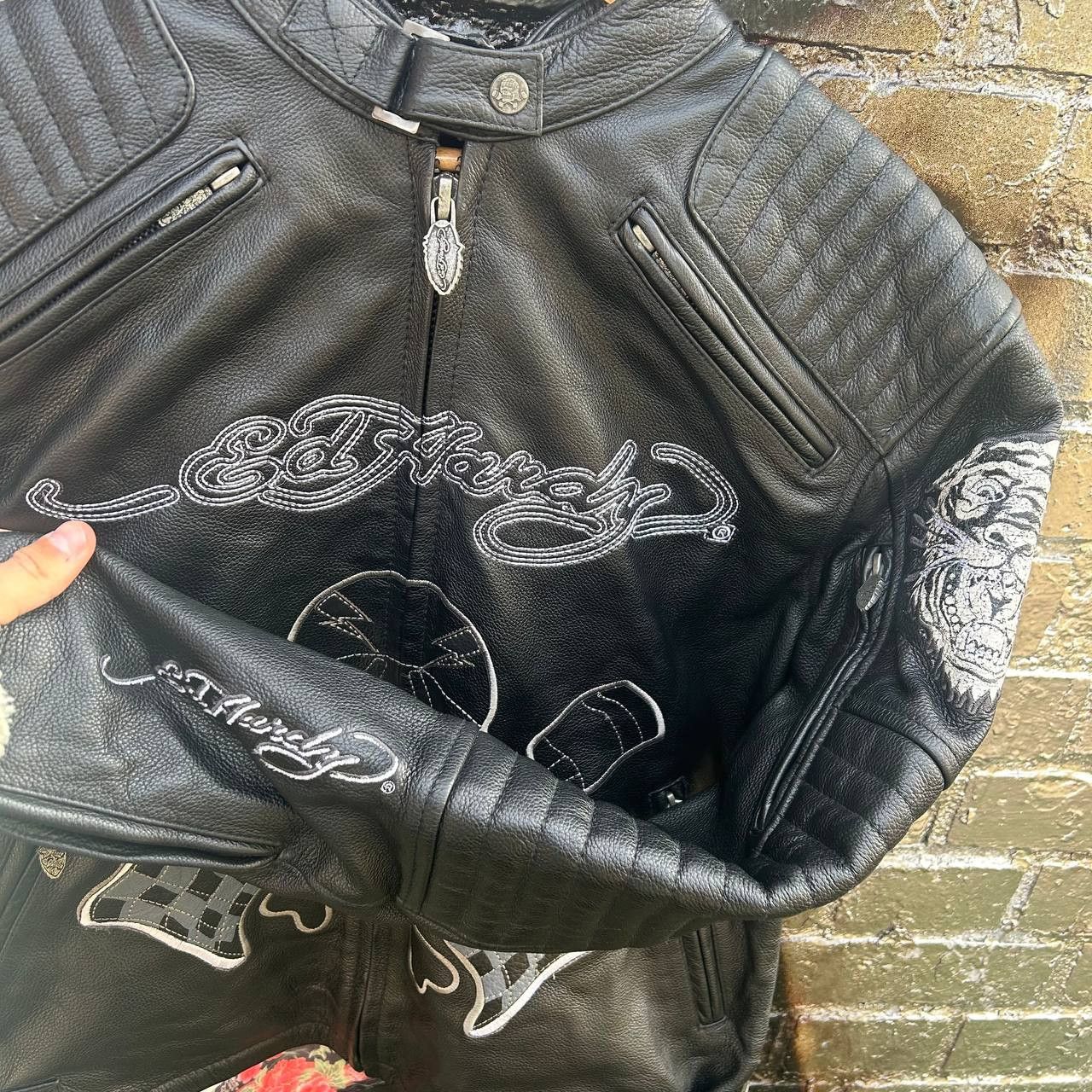 Christian Audigier Ed Hardy vintage motocykle bike jacket Size US M / EU 48-50 / 2 - 5 Thumbnail