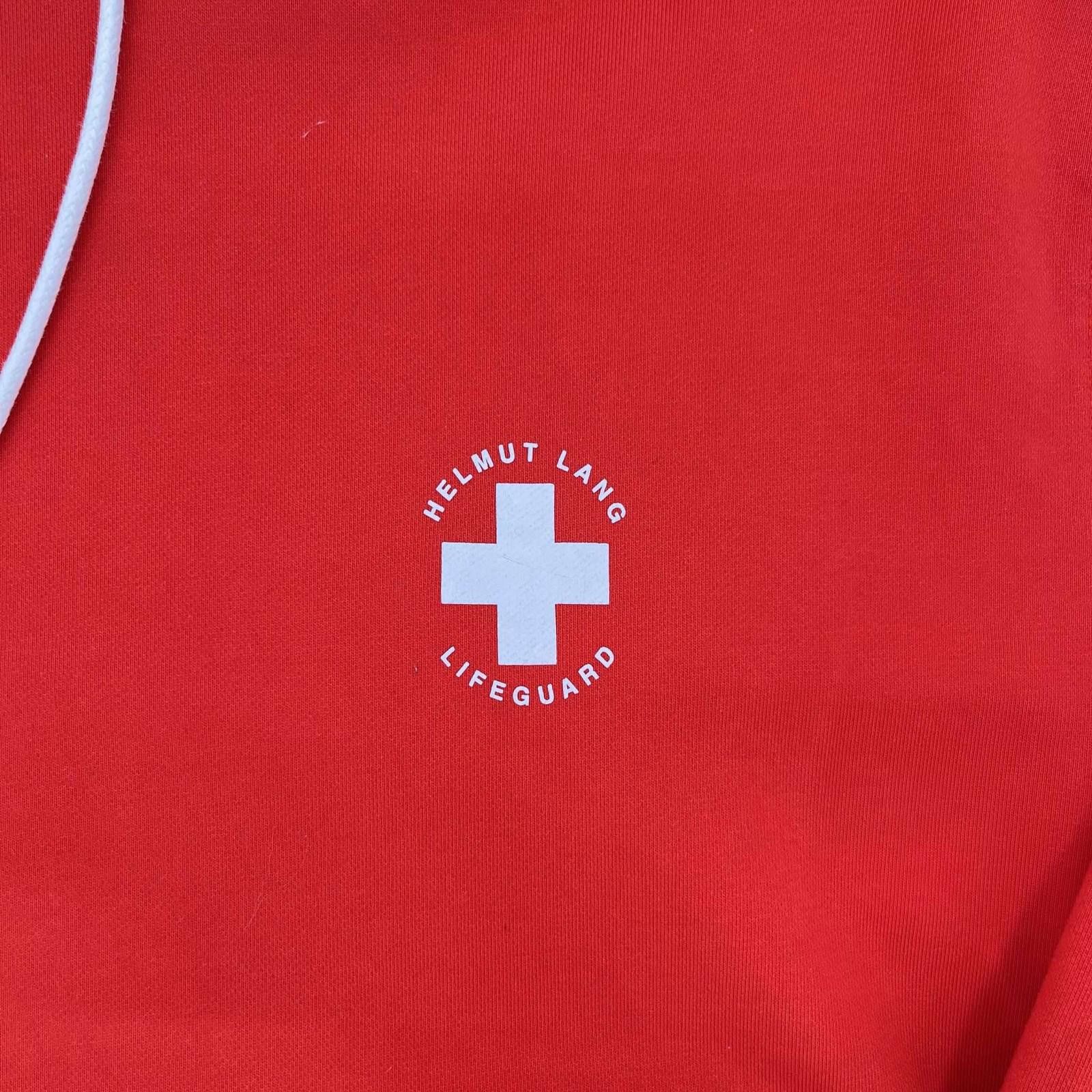 Helmut Lang Helmut Lang Lifeguard Hoodie Red/White M Used Size US M / EU 48-50 / 2 - 5 Thumbnail