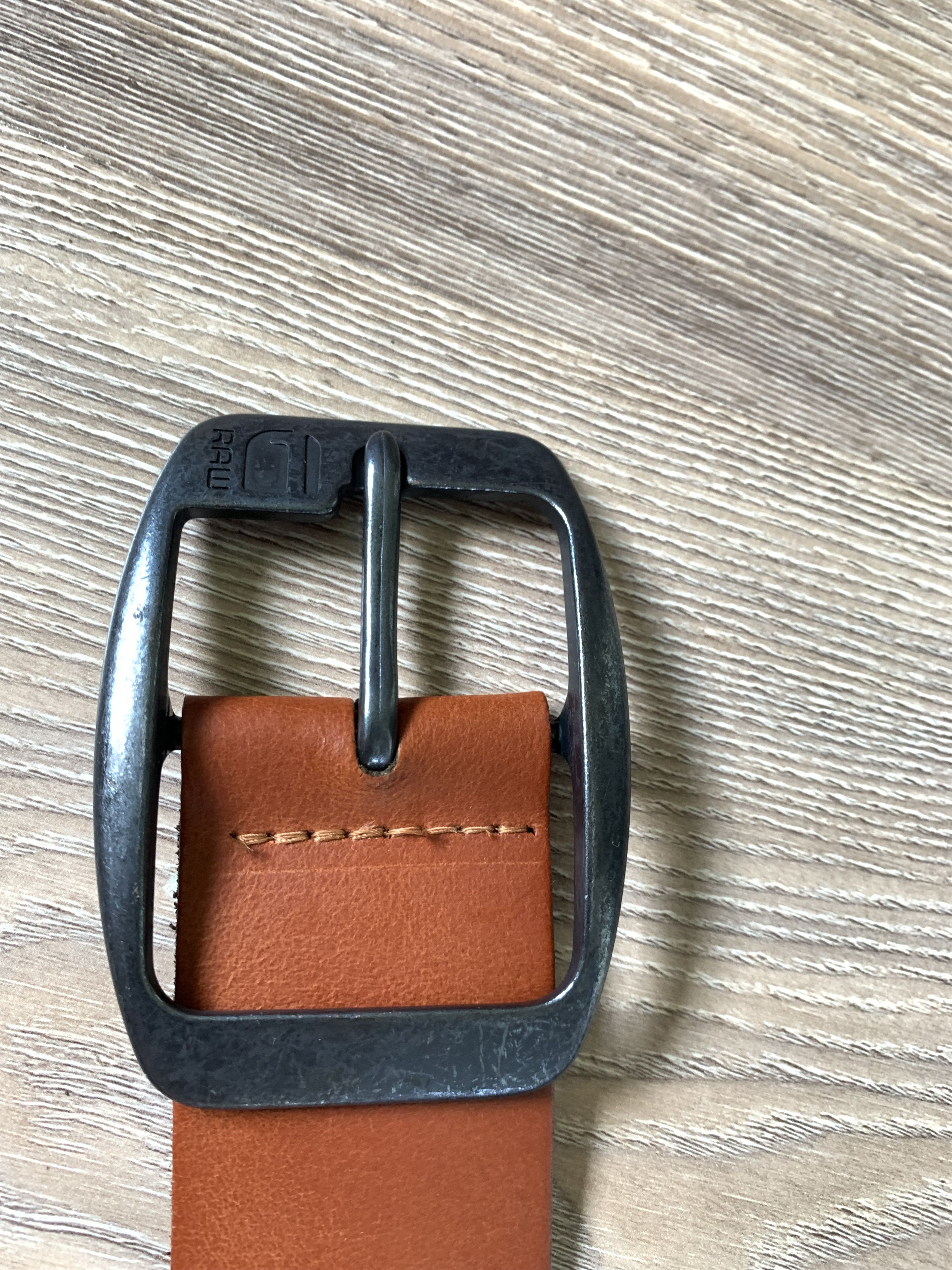 G-Star × Vintage G Star-Raw Leather Brown Belt Size ONE SIZE - 3 Thumbnail