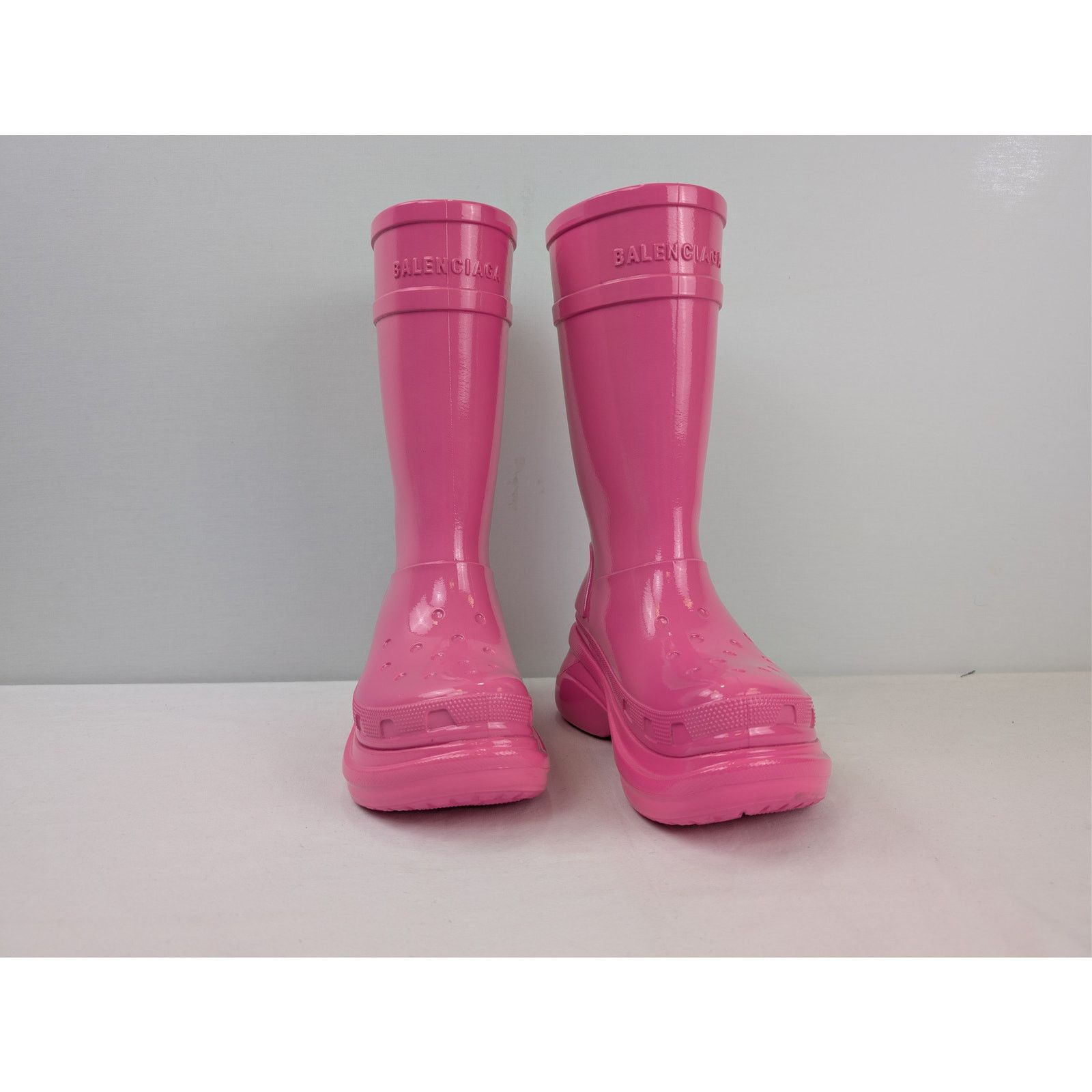 Balenciaga o1rshd1 Patent Eva Crocs Boots in Pink Size US 8 / IT 38 - 4 Thumbnail