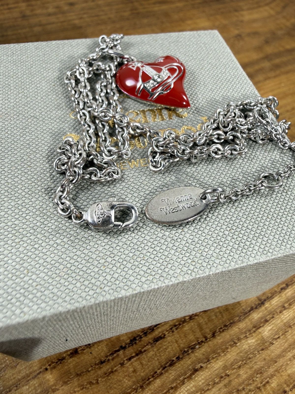Vivienne Westwood Vivienne Westwood Enamel Heart Pendant Necklace In Red Size ONE SIZE - 10 Thumbnail