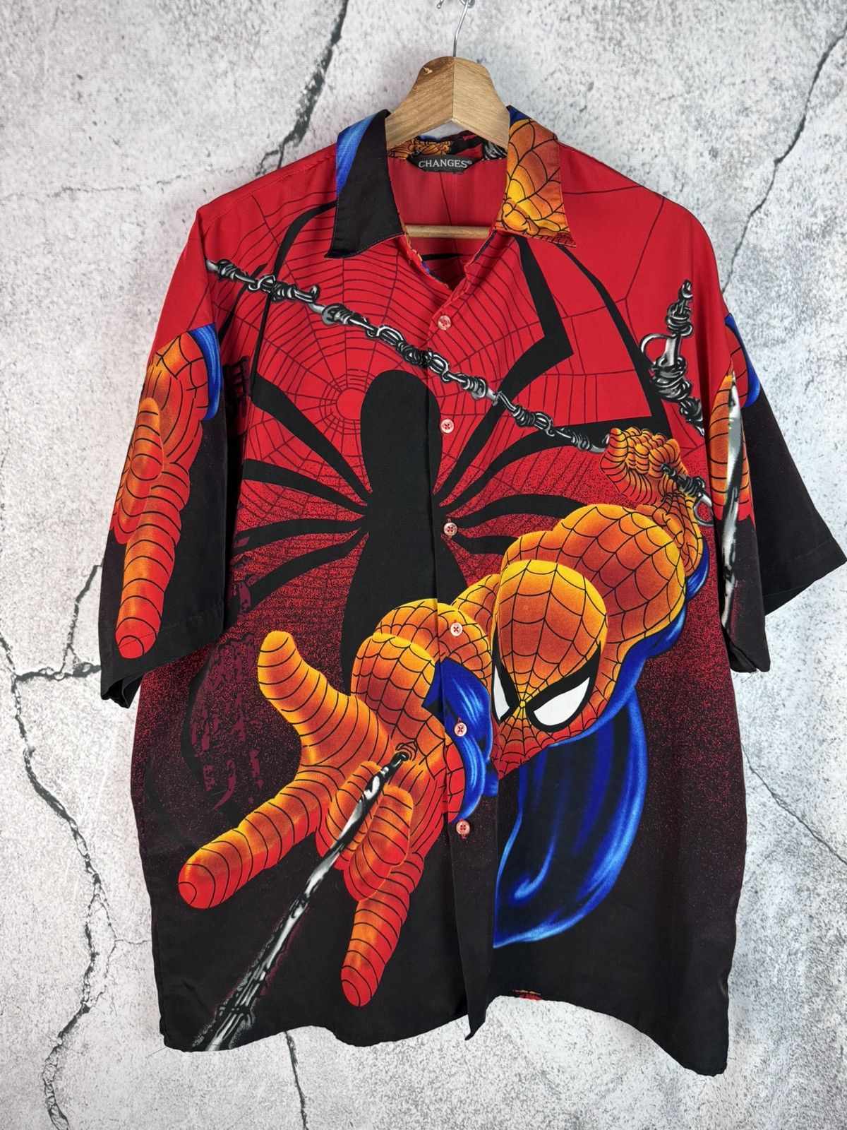 Marvel Comics NWT VTG 90s Y2K Marvel Comic Spiderman AOP Button up L/XL Size US L / EU 52-54 / 3 - 1 Thumbnail