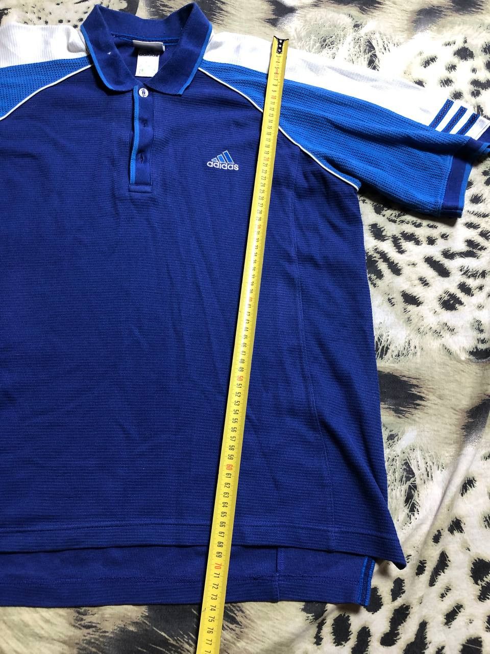 Adidas Vintage Blue Football Adidas Collar Polo Shirt Size US L / EU 52-54 / 3 - 7 Thumbnail
