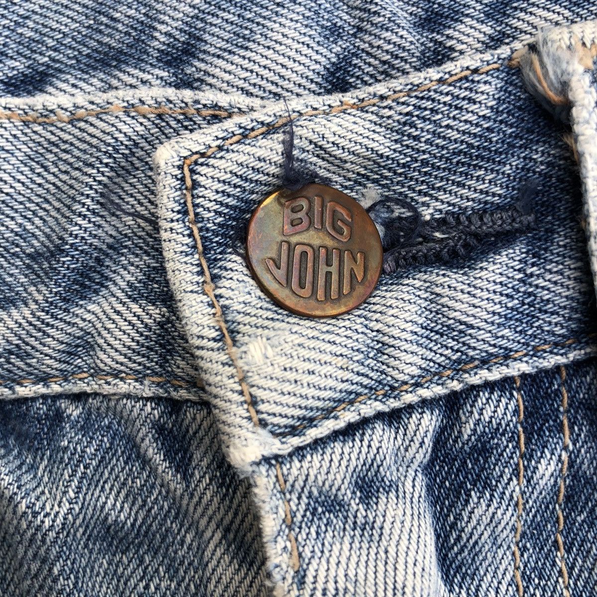 Big John × Vintage Vintage Big John Distressed Light Wash Jeans Denim Pants Size US 32 / EU 48 - 5 Thumbnail