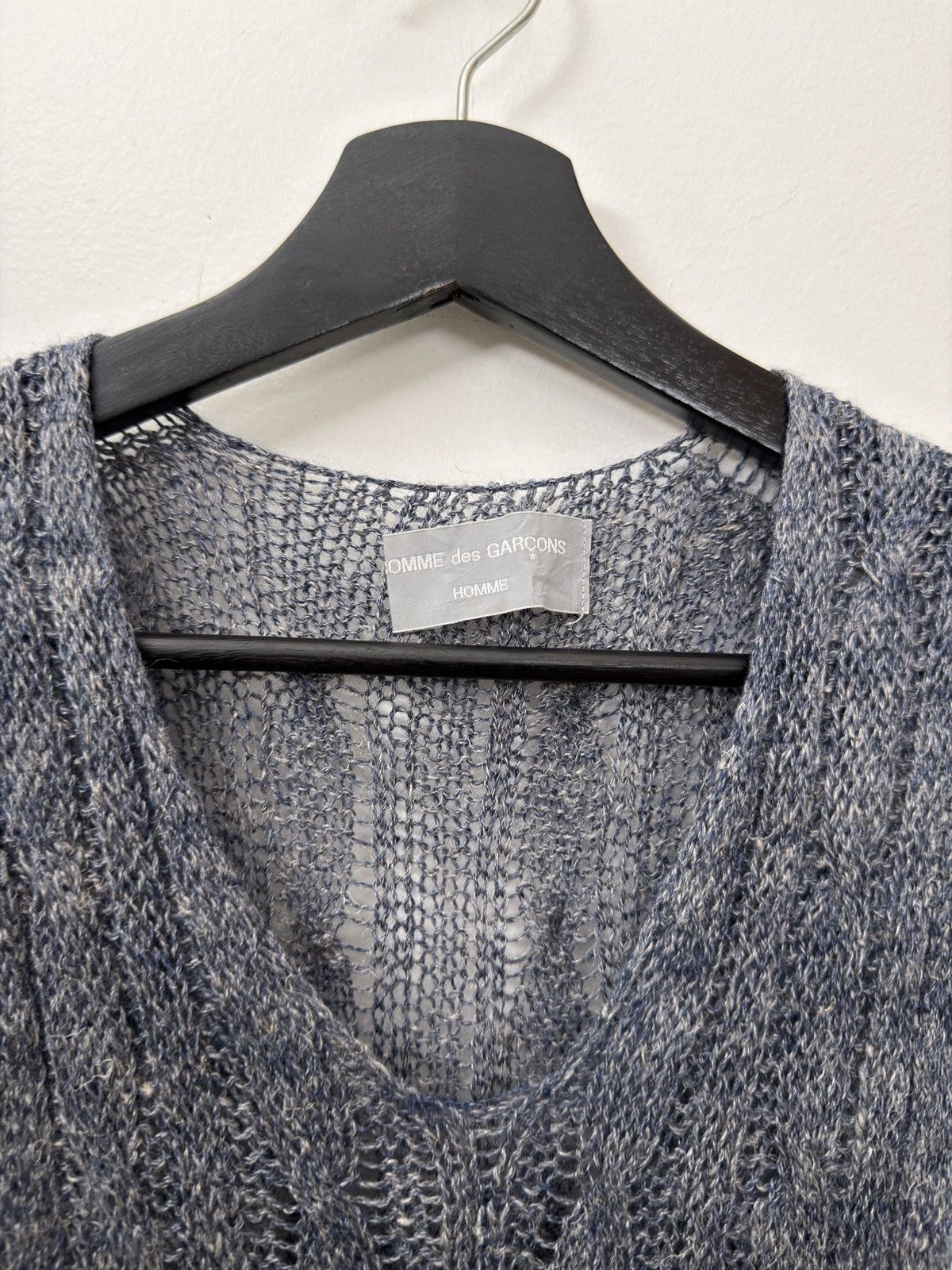 Comme des Garcons Homme AD1998 Loose-Knit Vest Size US M / EU 48-50 / 2 - 2 Thumbnail