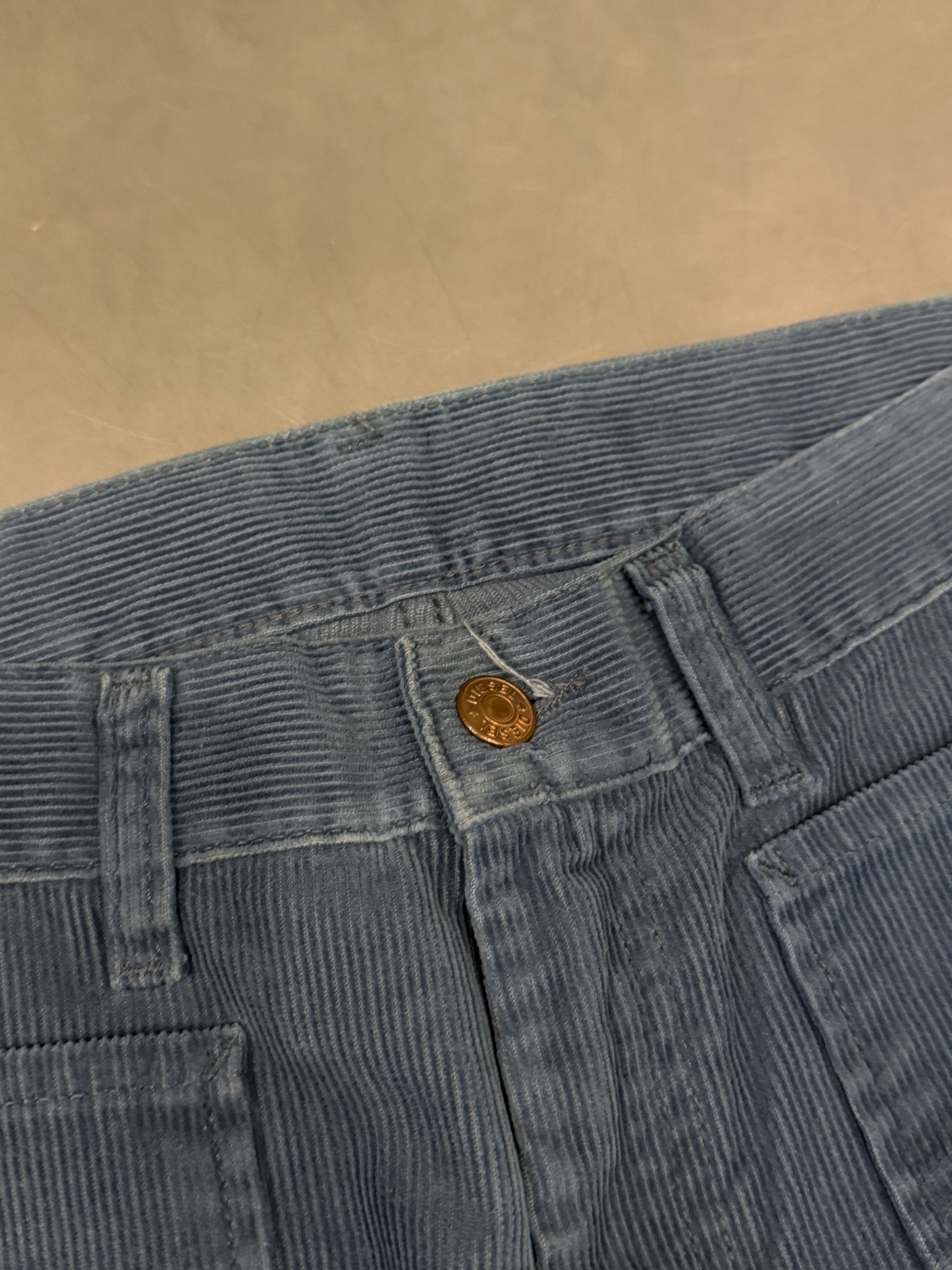 Diesel Vintage 90s Diesel blue flared bootcut corduroy pants Size 28" / US 6 / IT 42 - 6 Thumbnail