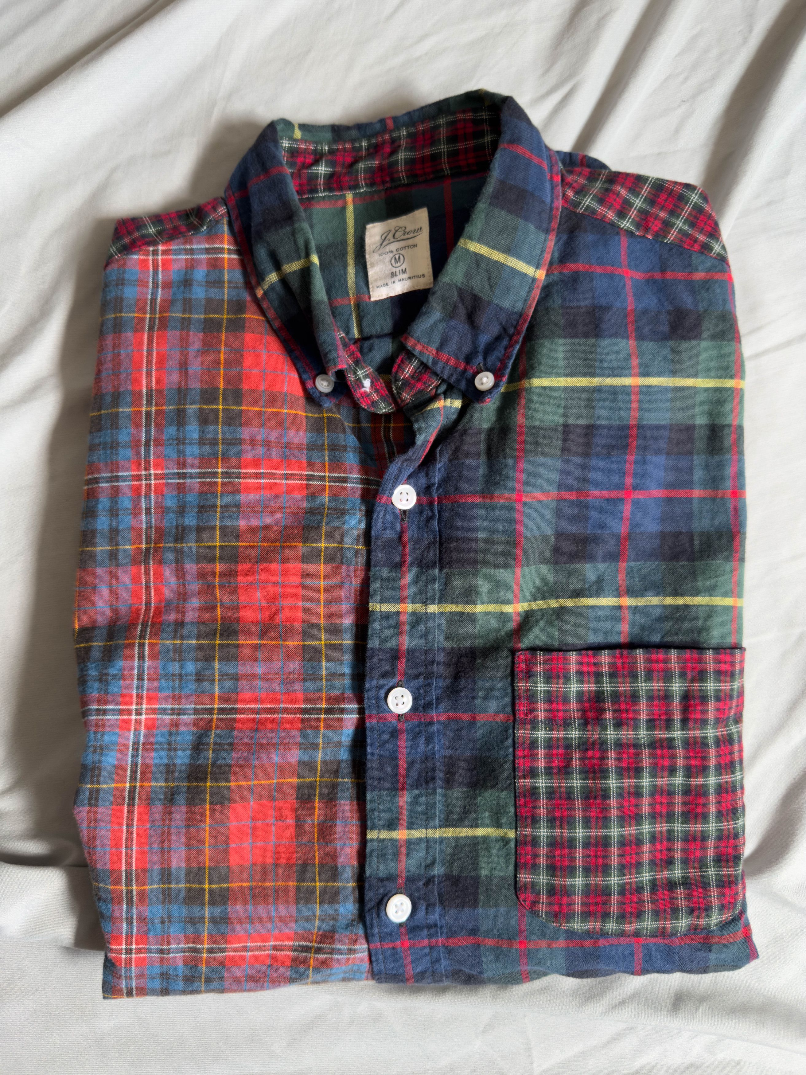 J.Crew J. Crew Tartan Patchwork shirt medium slim fit $98 Size US M / EU 48-50 / 2 - 1 Thumbnail